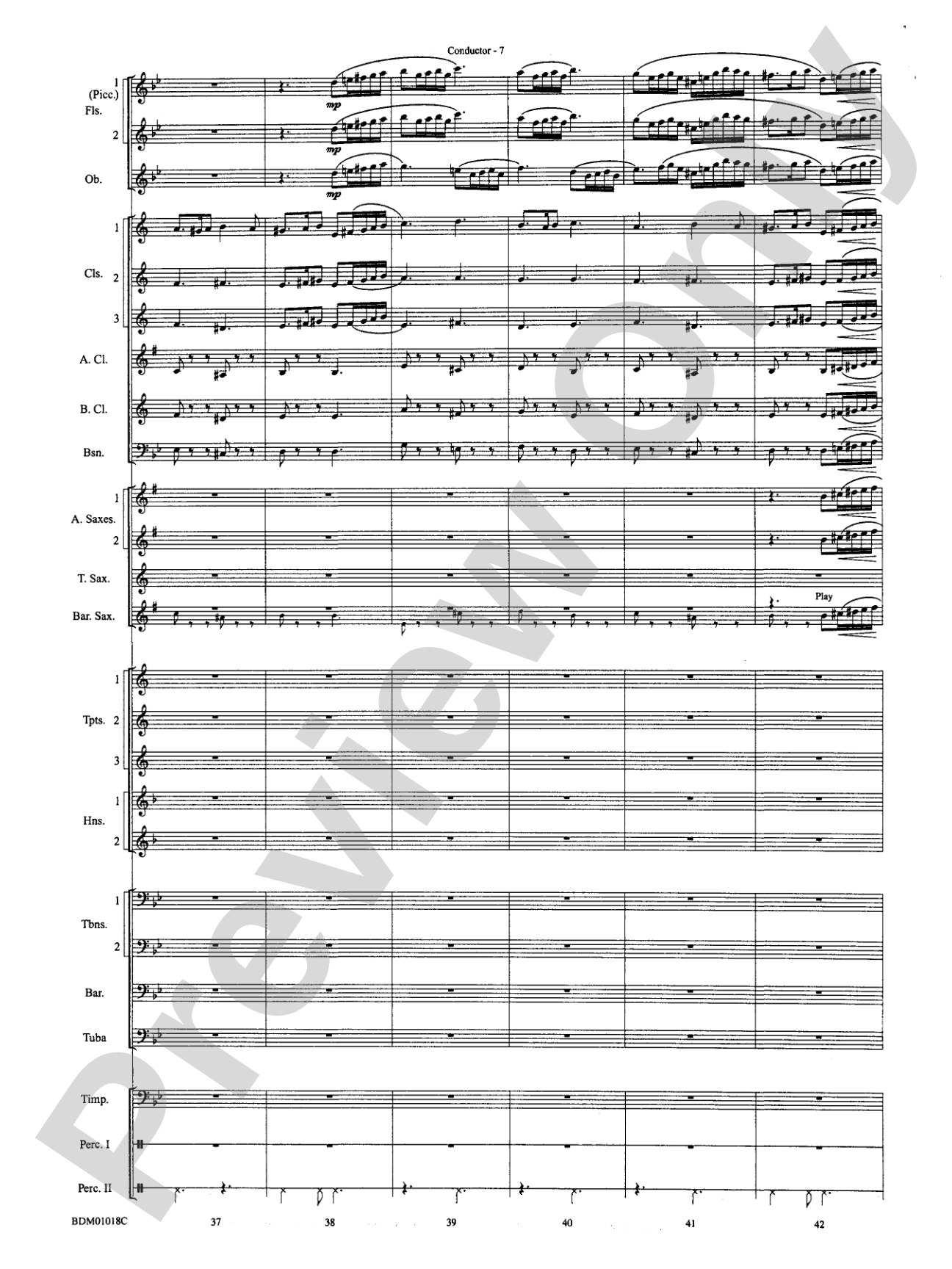 Gigue Française: Concert Band Conductor Score & Parts