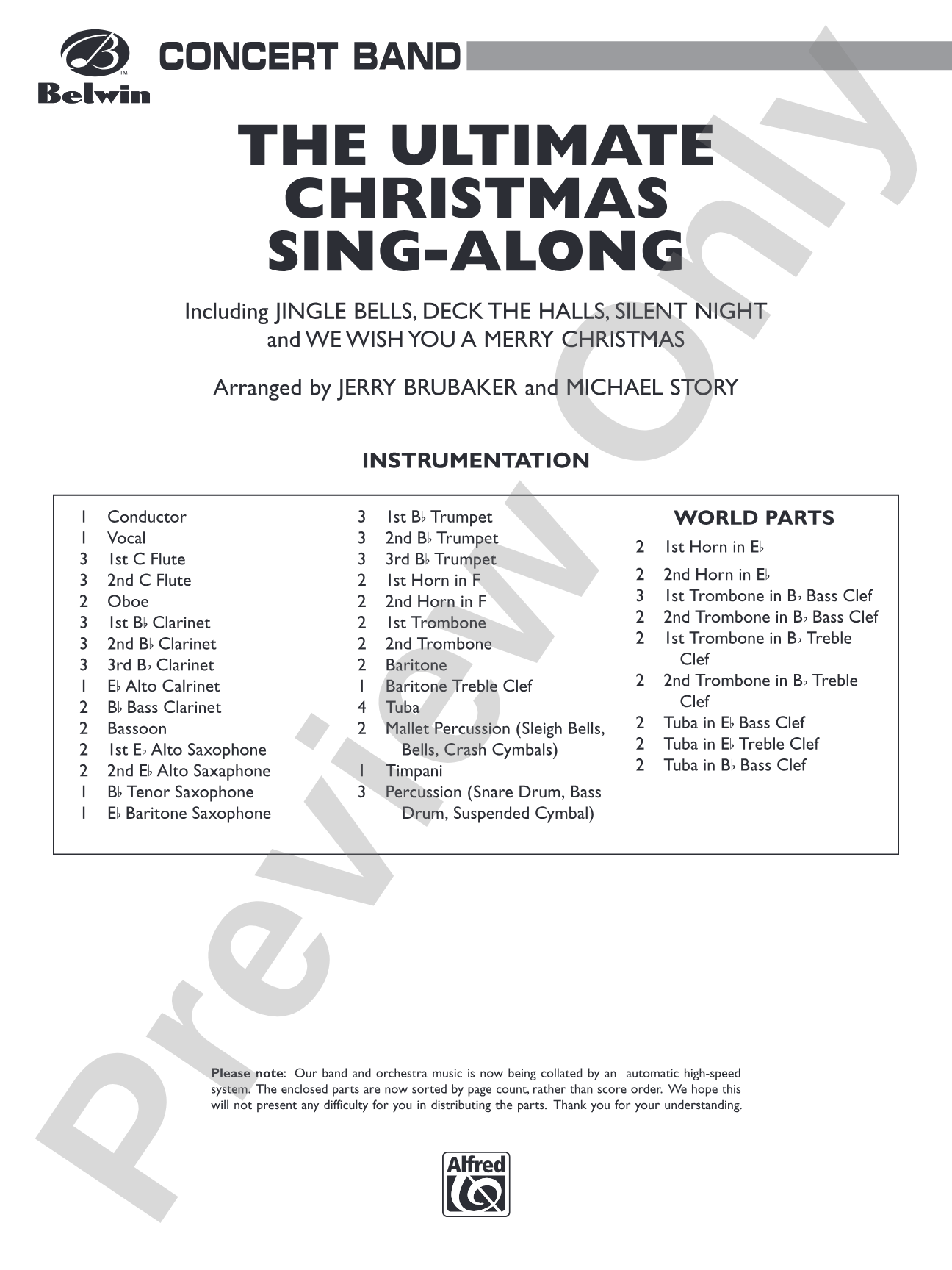 The Ultimate Christmas Sing-Along: Concert Band Conductor Score & Parts