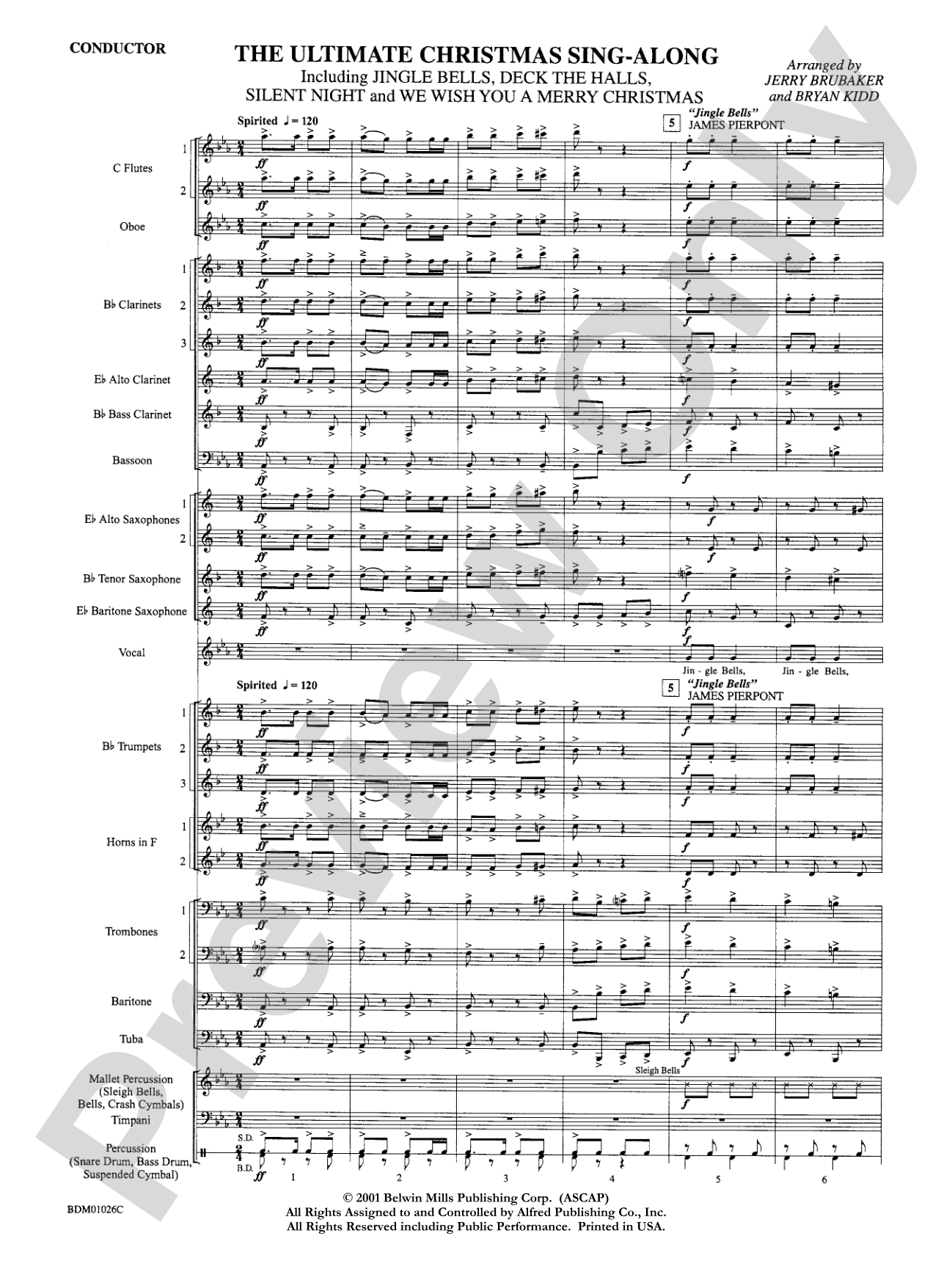 The Ultimate Christmas Sing-Along: Concert Band Conductor Score & Parts