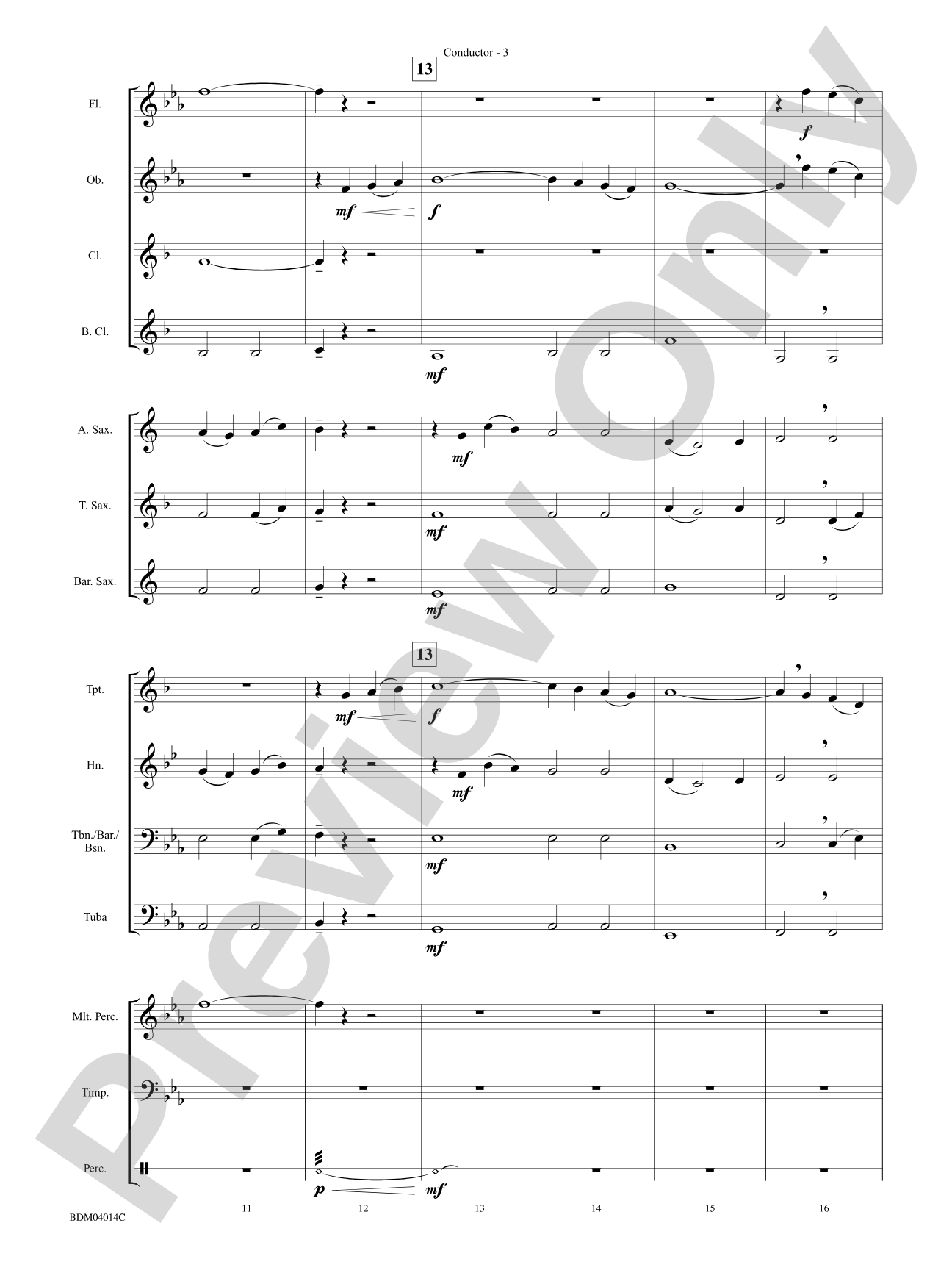O Waly, Waly (The Water Is Wide): Concert Band Conductor Score & Parts