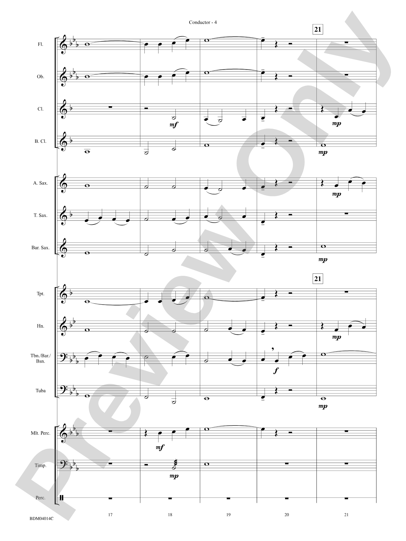 O Waly, Waly (The Water Is Wide): Concert Band Conductor Score & Parts
