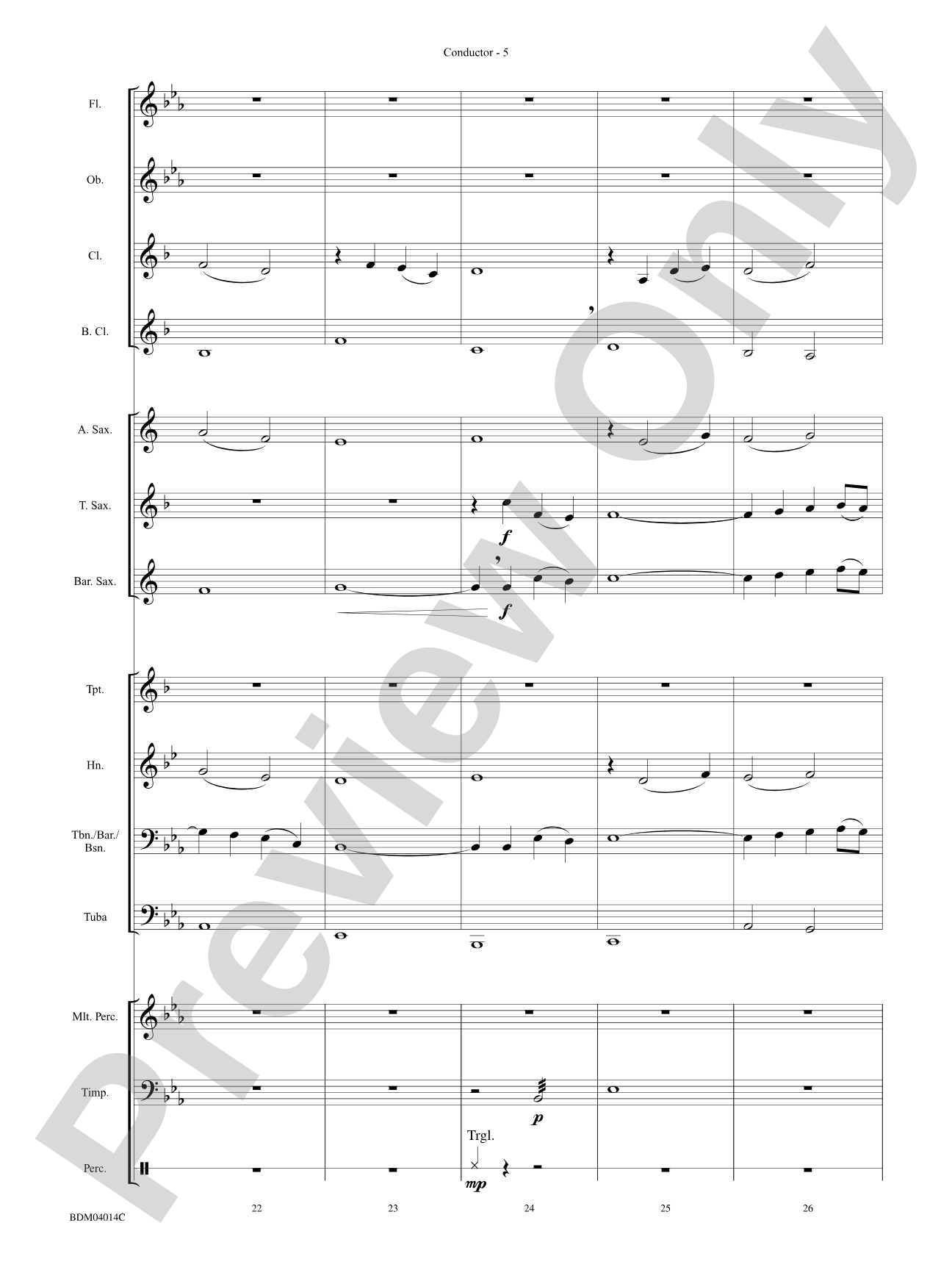 O Waly, Waly (The Water Is Wide): Concert Band Conductor Score & Parts