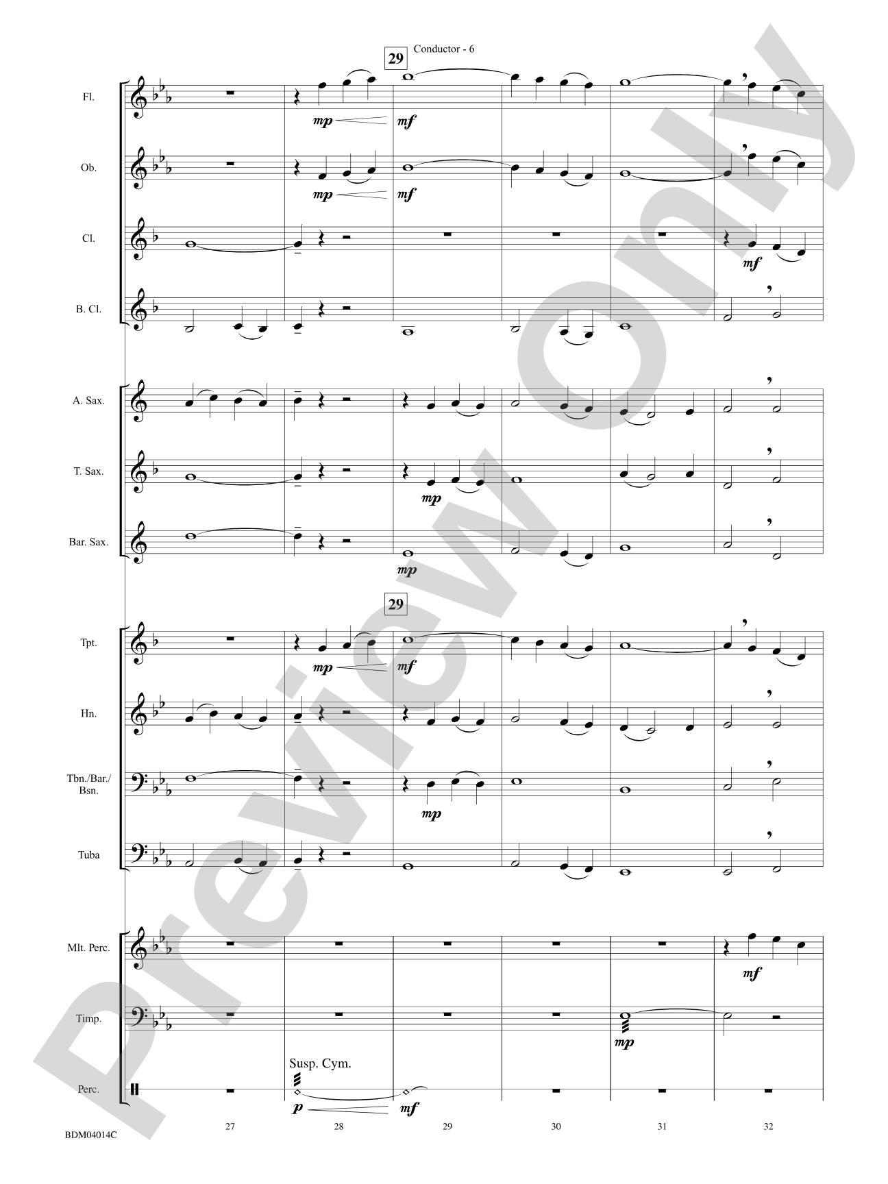 O Waly, Waly (The Water Is Wide): Concert Band Conductor Score & Parts