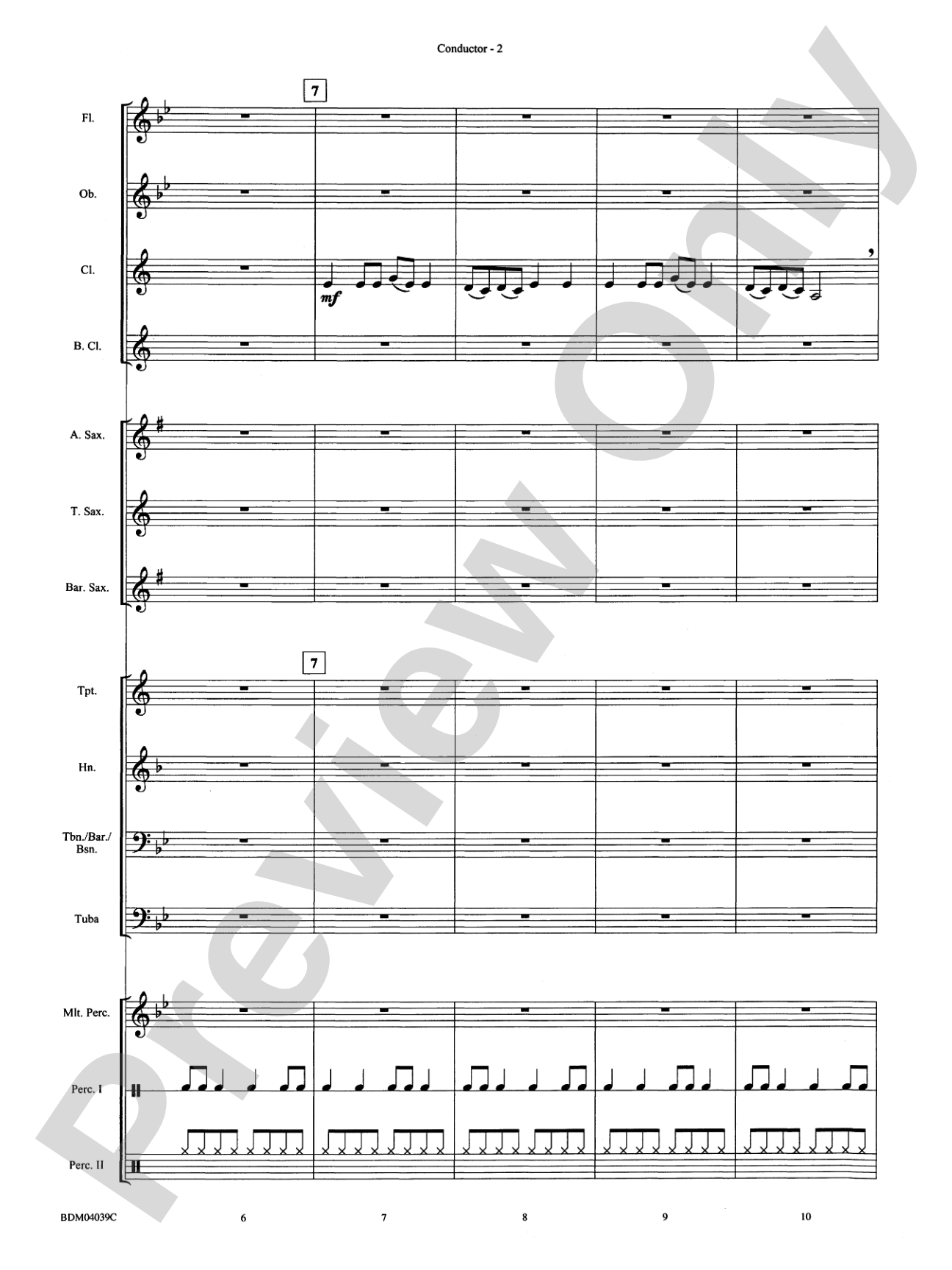 Ritual Dance: Concert Band Conductor Score & Parts
