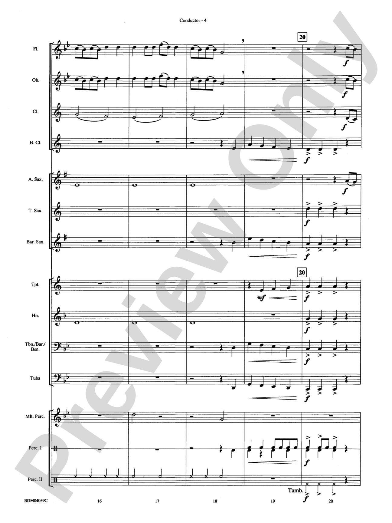 Ritual Dance: Concert Band Conductor Score & Parts