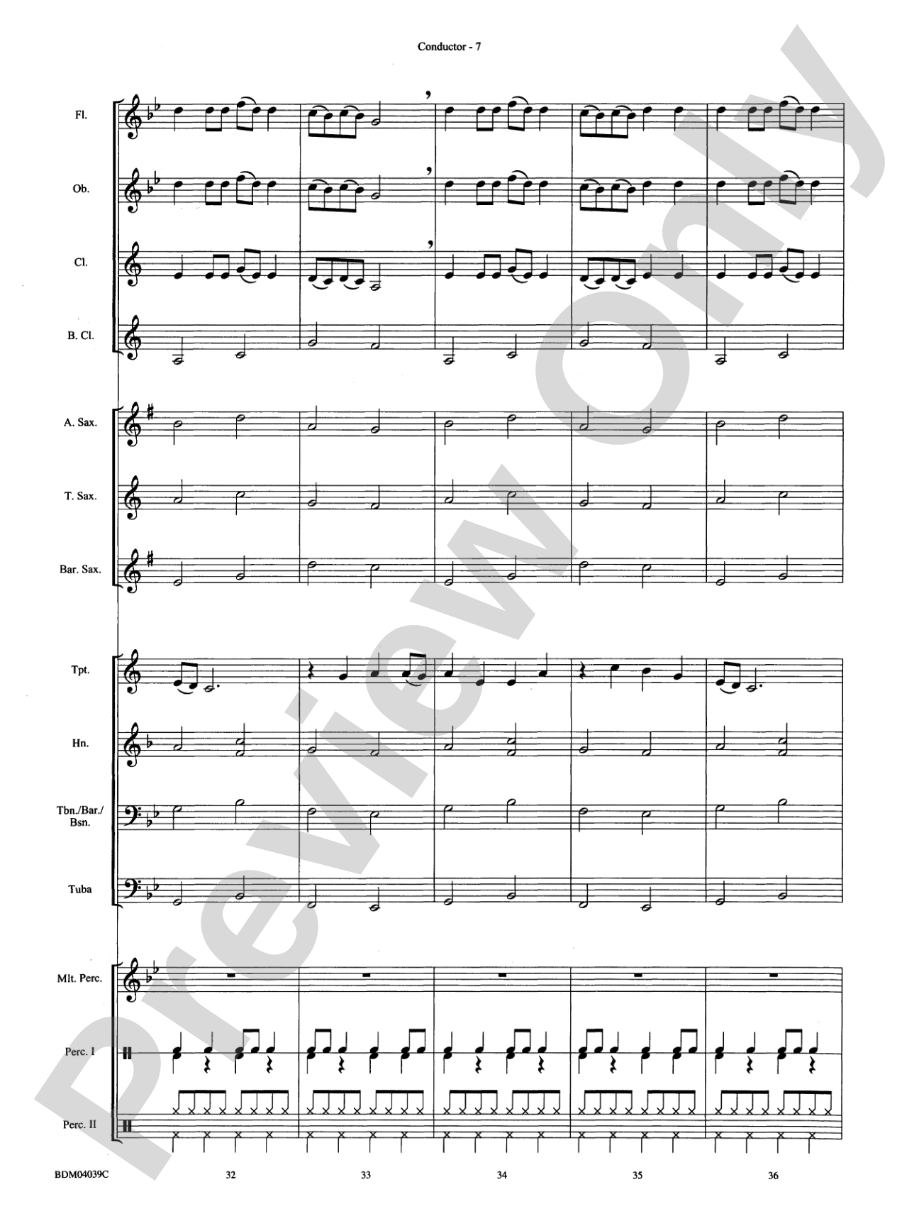 Ritual Dance: Concert Band Conductor Score & Parts