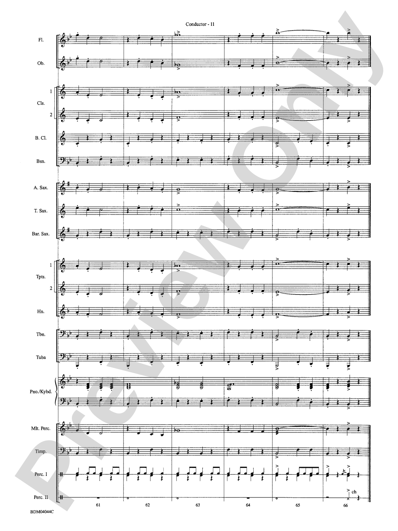 El Capitan: Concert Band Conductor Score & Parts