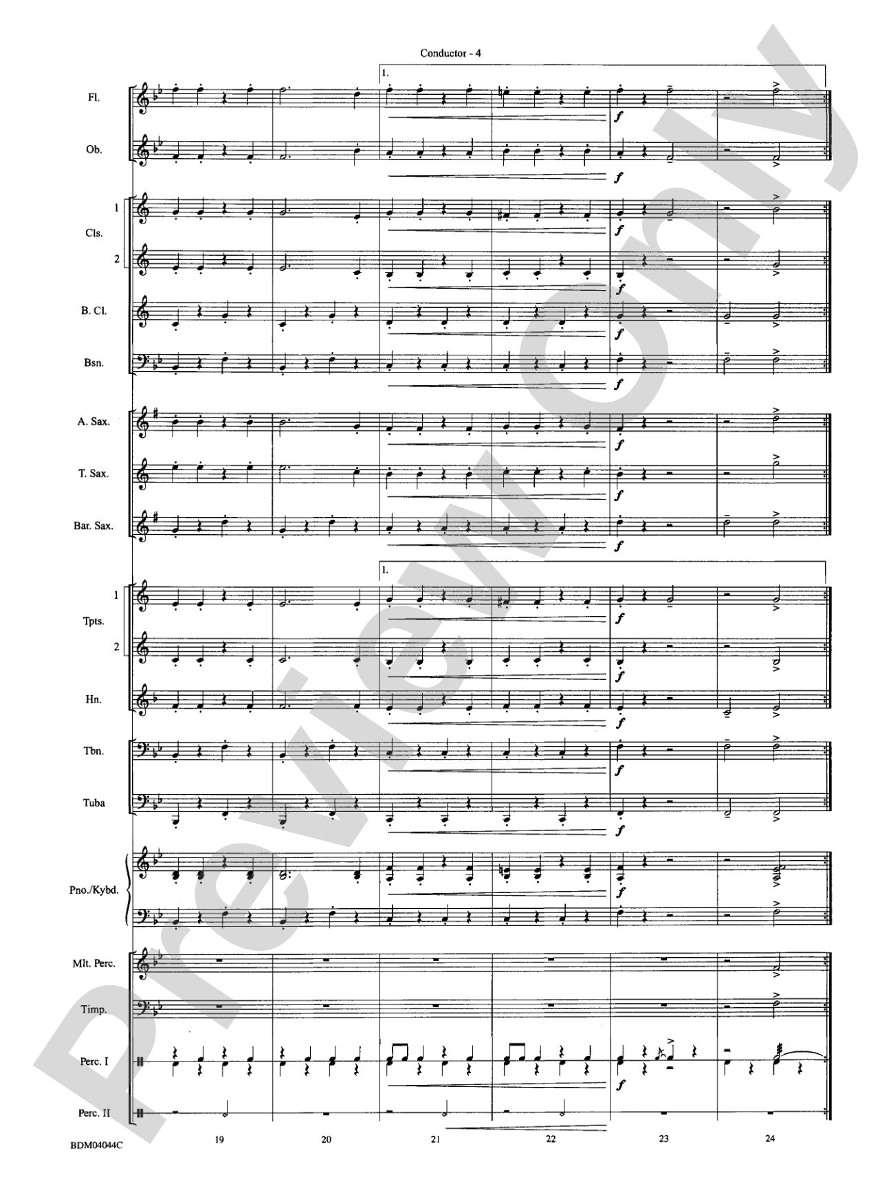 El Capitan: Concert Band Conductor Score & Parts