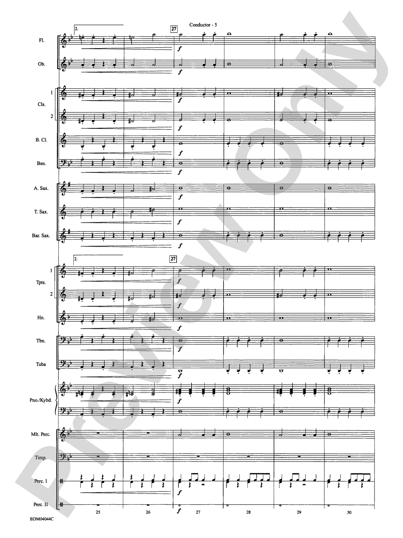 El Capitan: Concert Band Conductor Score & Parts