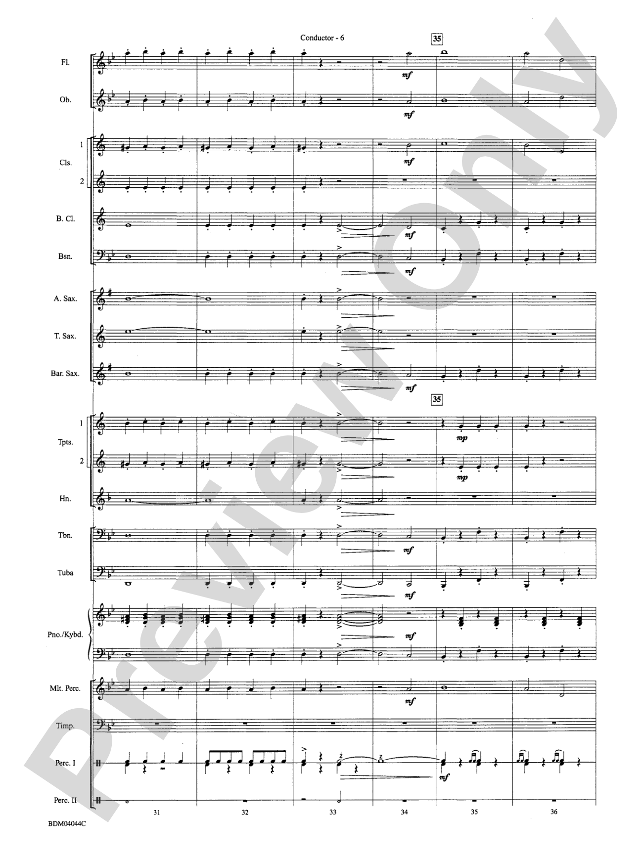 El Capitan: Concert Band Conductor Score & Parts