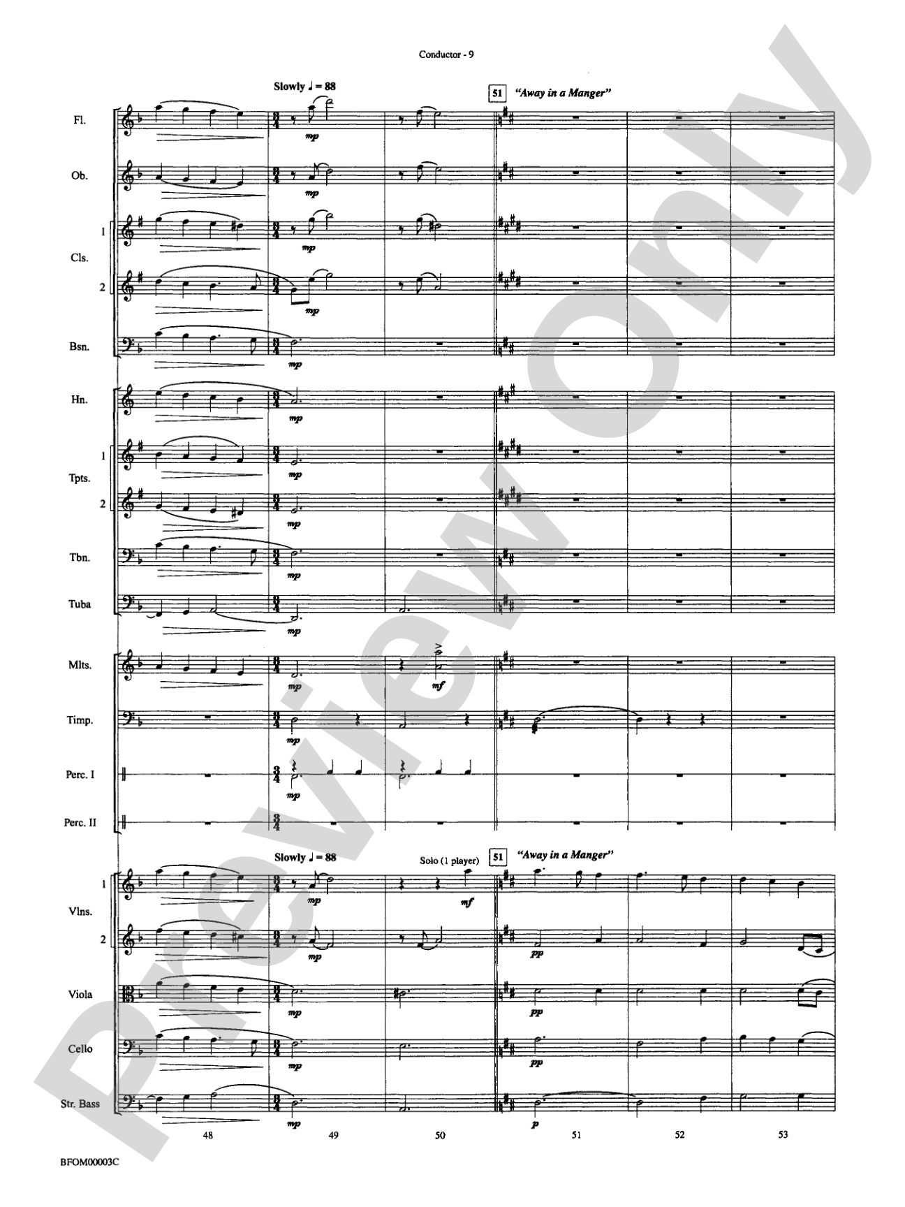 Classic Christmas Carols: Full Orchestra Conductor Score & Parts