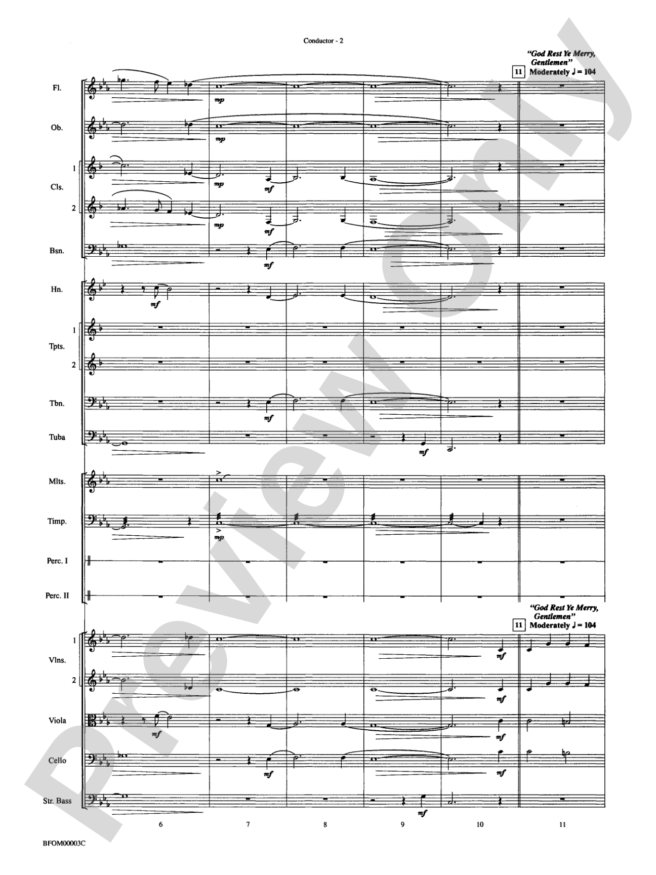 Classic Christmas Carols: Full Orchestra Conductor Score & Parts