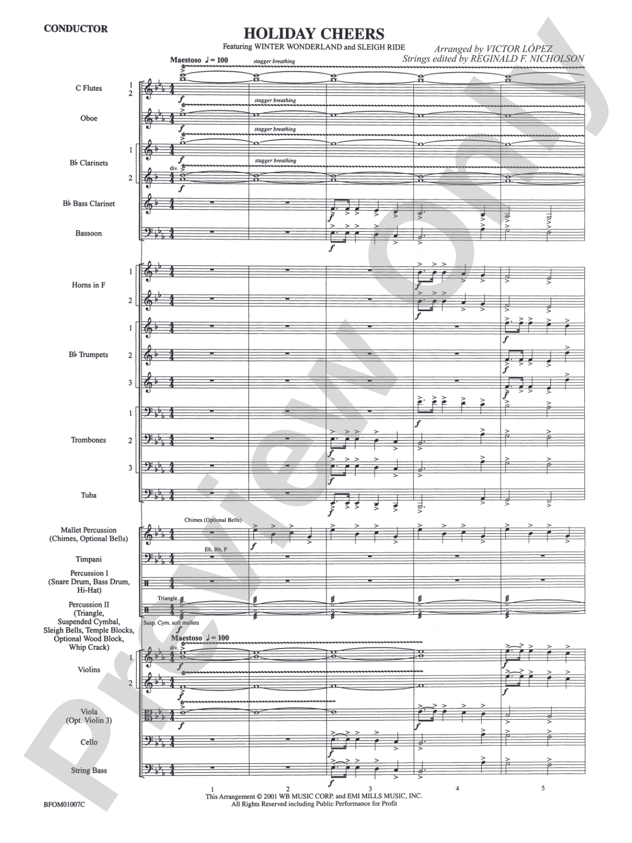 Holiday Cheers: Full Orchestra Conductor Score & Parts