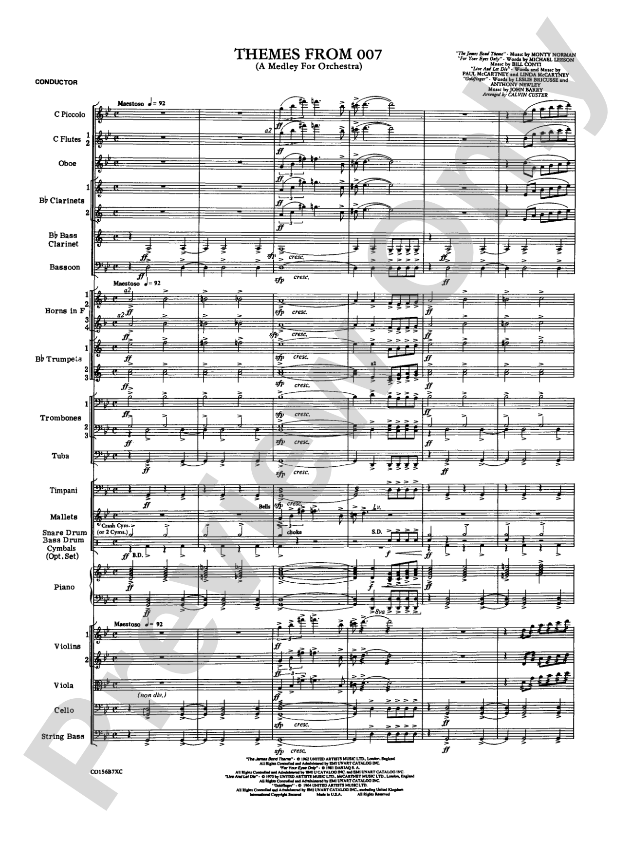 Themes from 007: Score