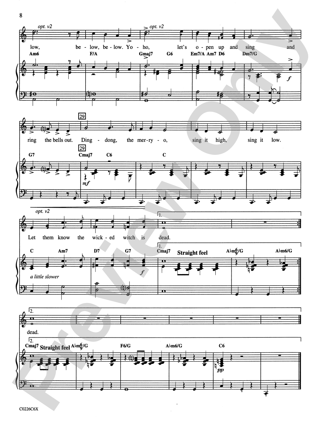 The Wizard of Oz, Selections from: Song Kit #26: Unison / Opt. 2-Part Choral Octavo