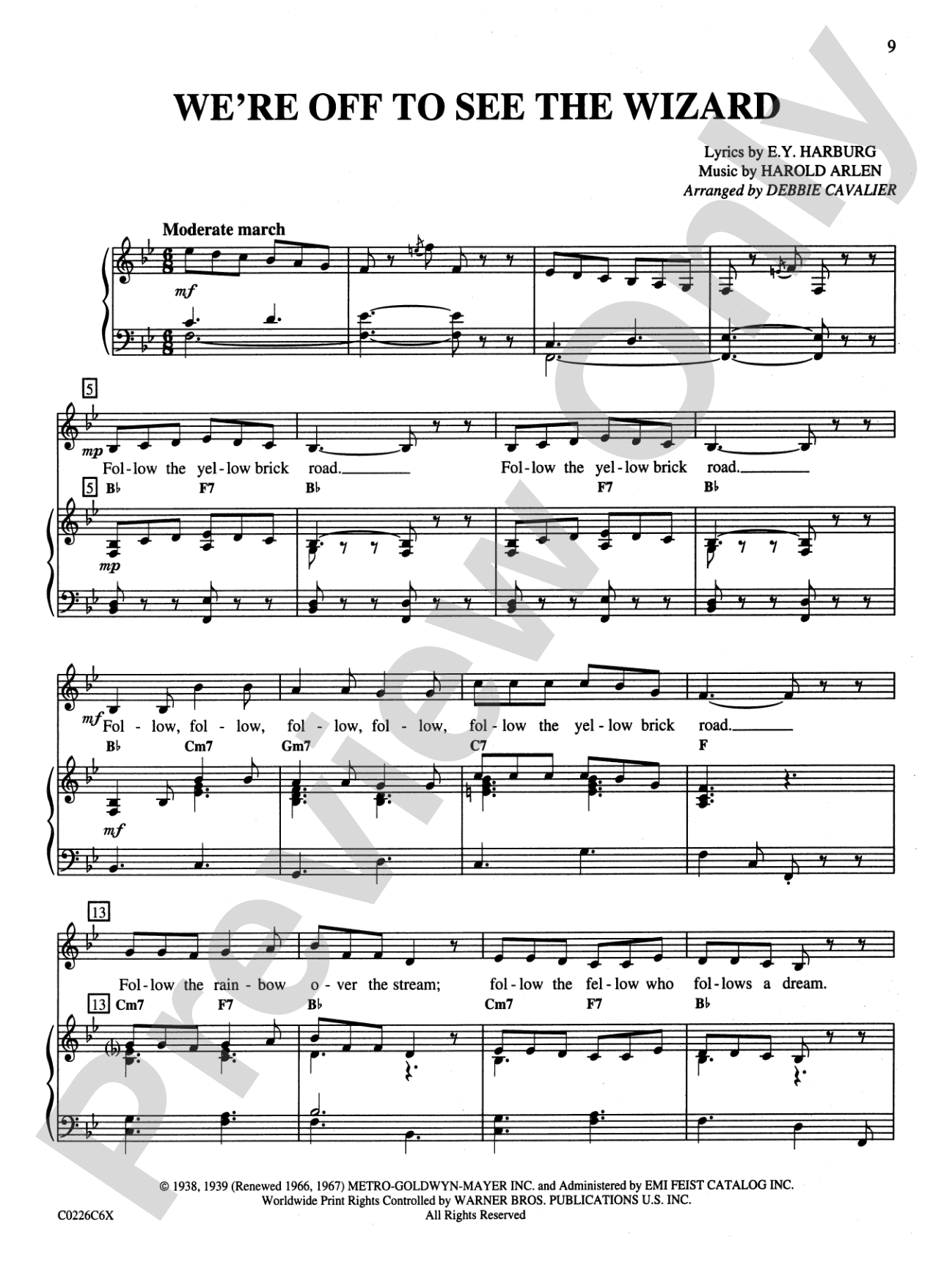 The Wizard of Oz, Selections from: Song Kit #26: Unison / Opt. 2-Part Choral Octavo