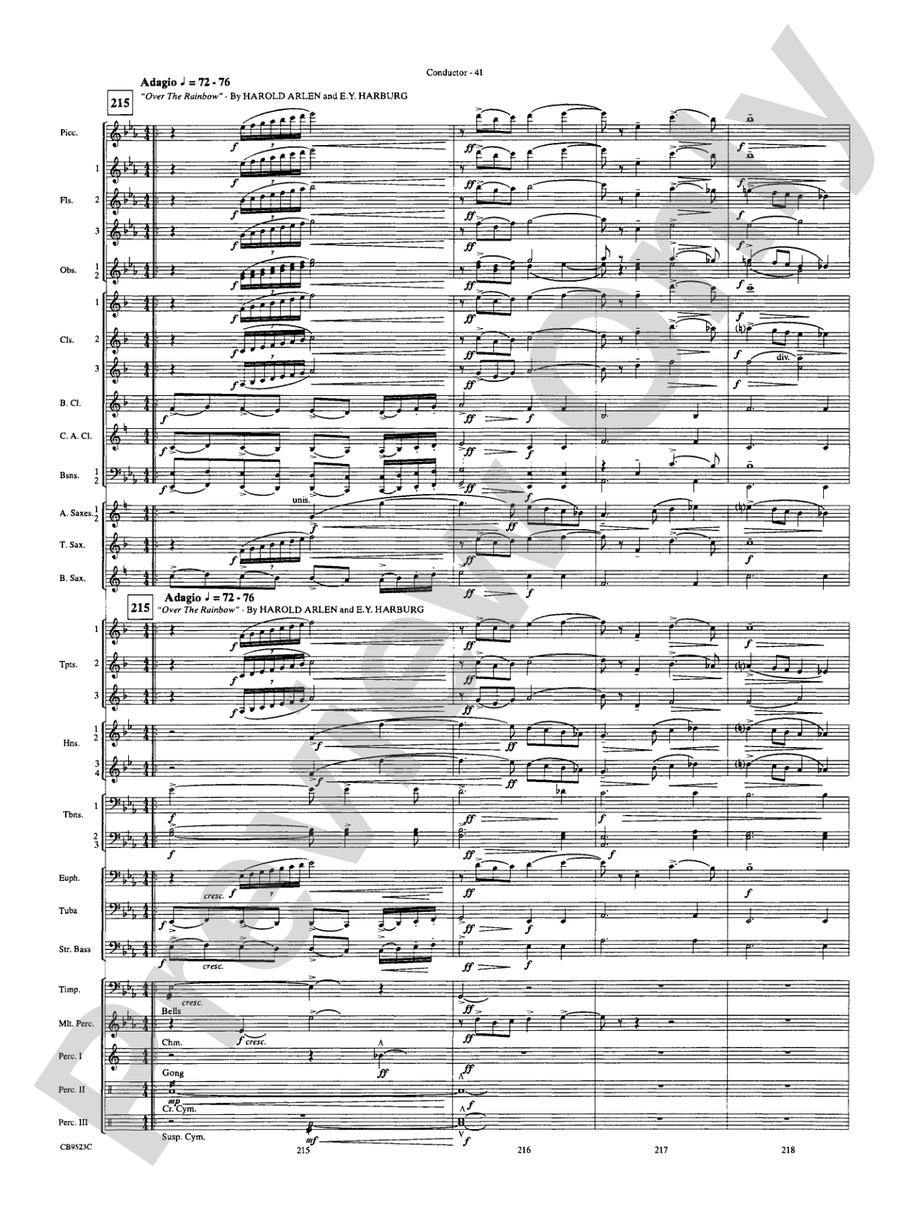 The Wizard of Oz (Medley): Concert Band Conductor Score & Parts
