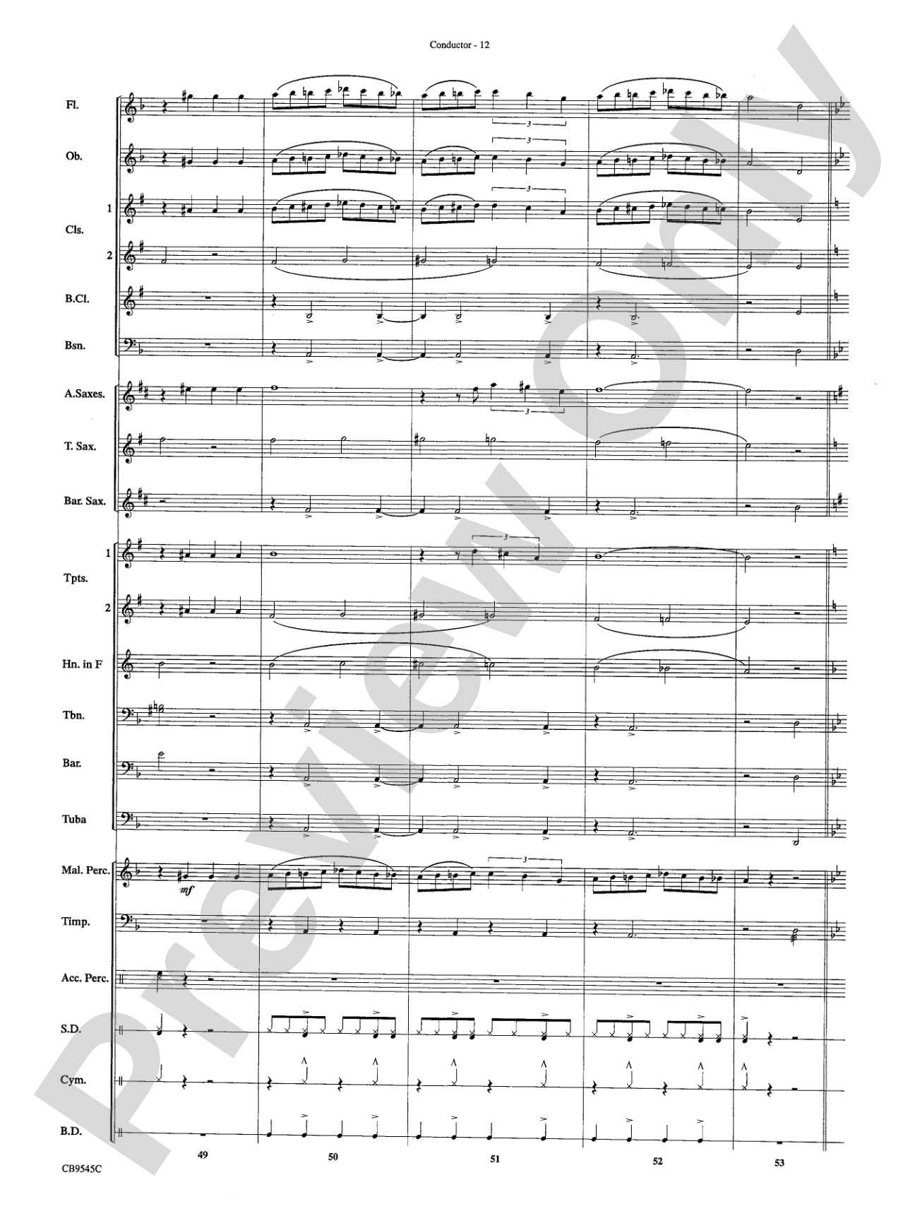 James Bond Returns: Concert Band Conductor Score & Parts