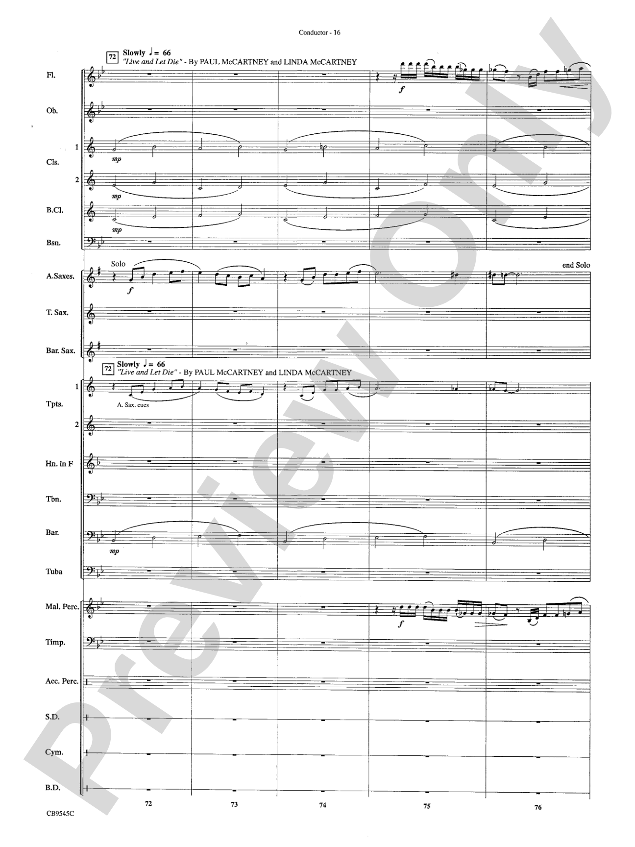 James Bond Returns: Concert Band Conductor Score & Parts