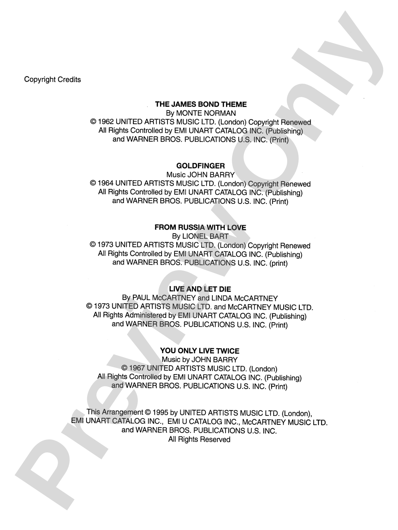 James Bond Returns: Concert Band Conductor Score & Parts