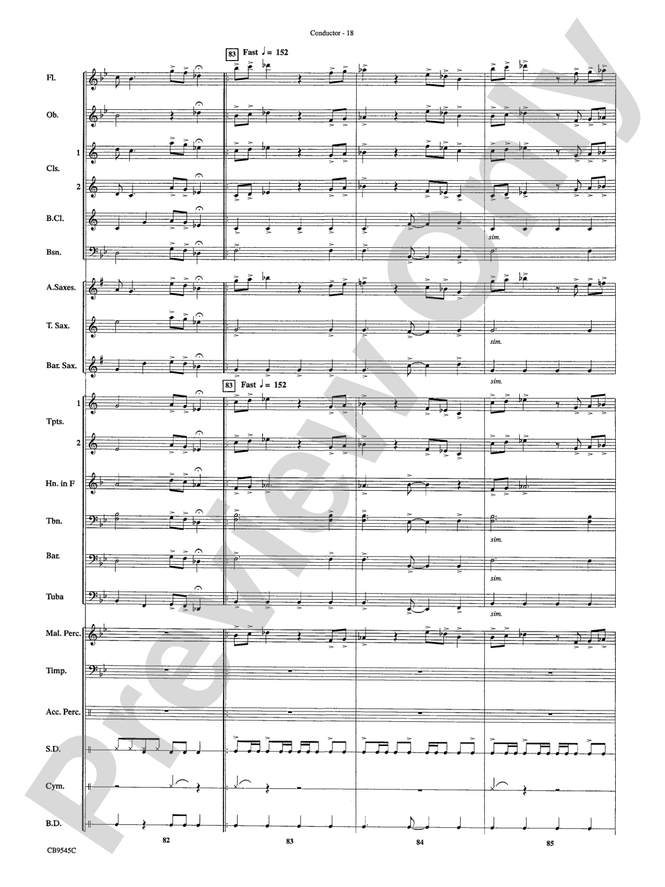 James Bond Returns: Concert Band Conductor Score & Parts