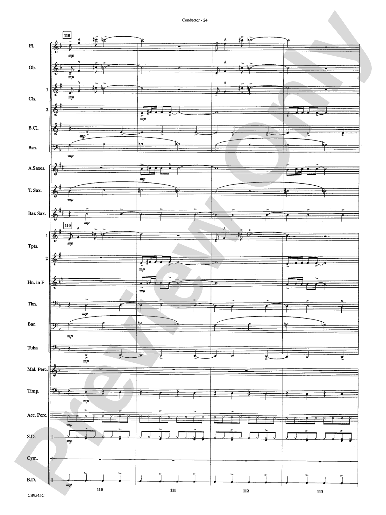 James Bond Returns: Concert Band Conductor Score & Parts