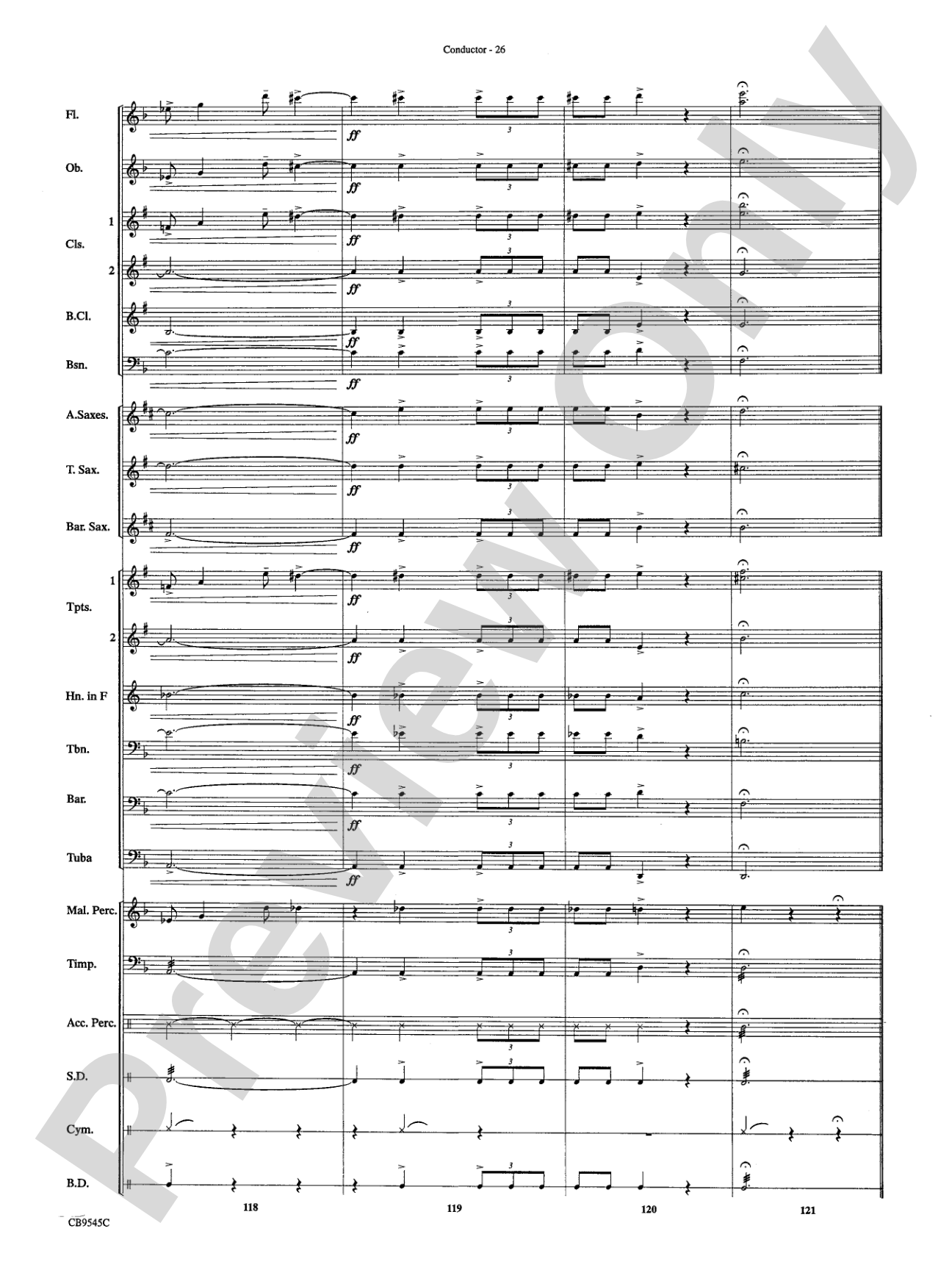 James Bond Returns: Concert Band Conductor Score & Parts