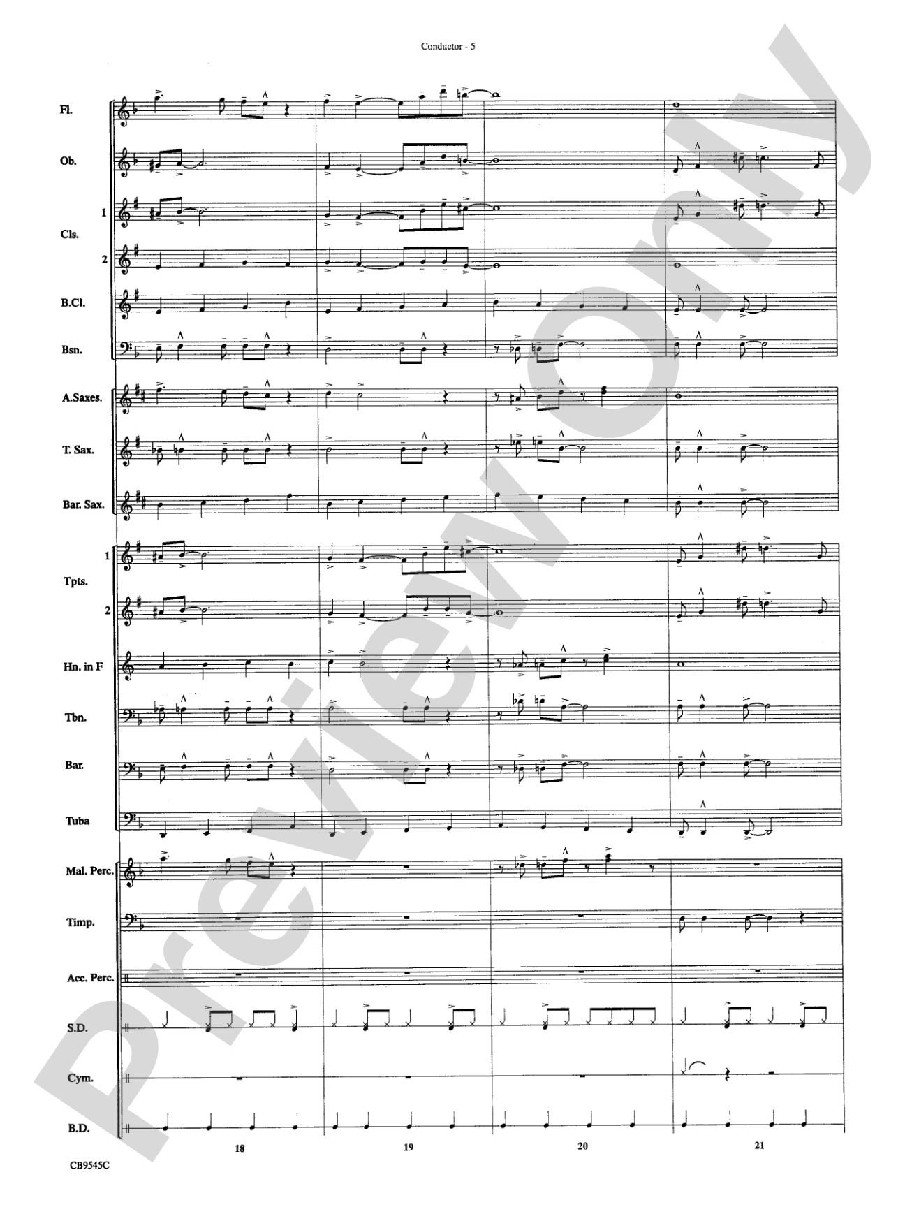 James Bond Returns: Concert Band Conductor Score & Parts