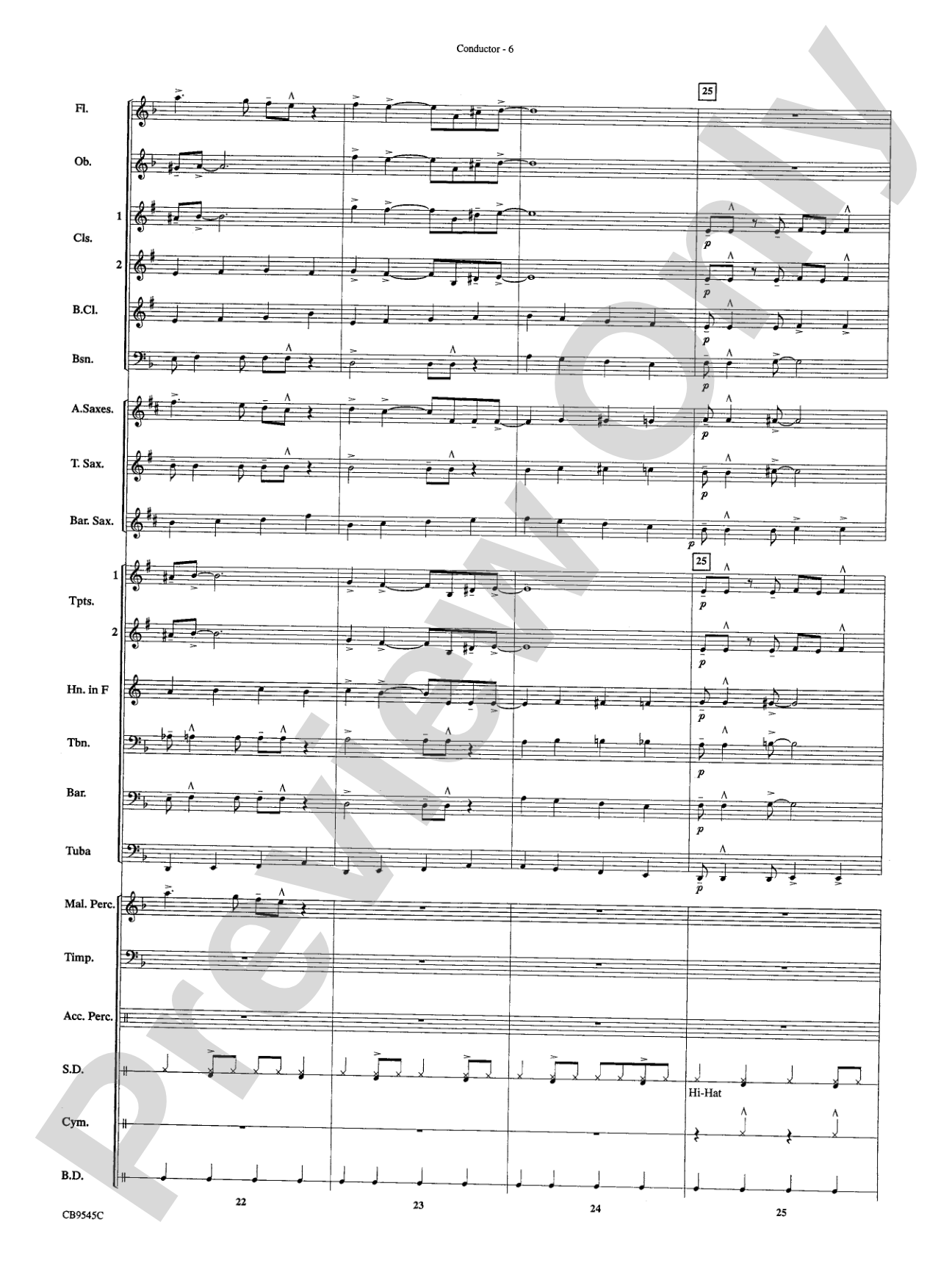 James Bond Returns: Concert Band Conductor Score & Parts