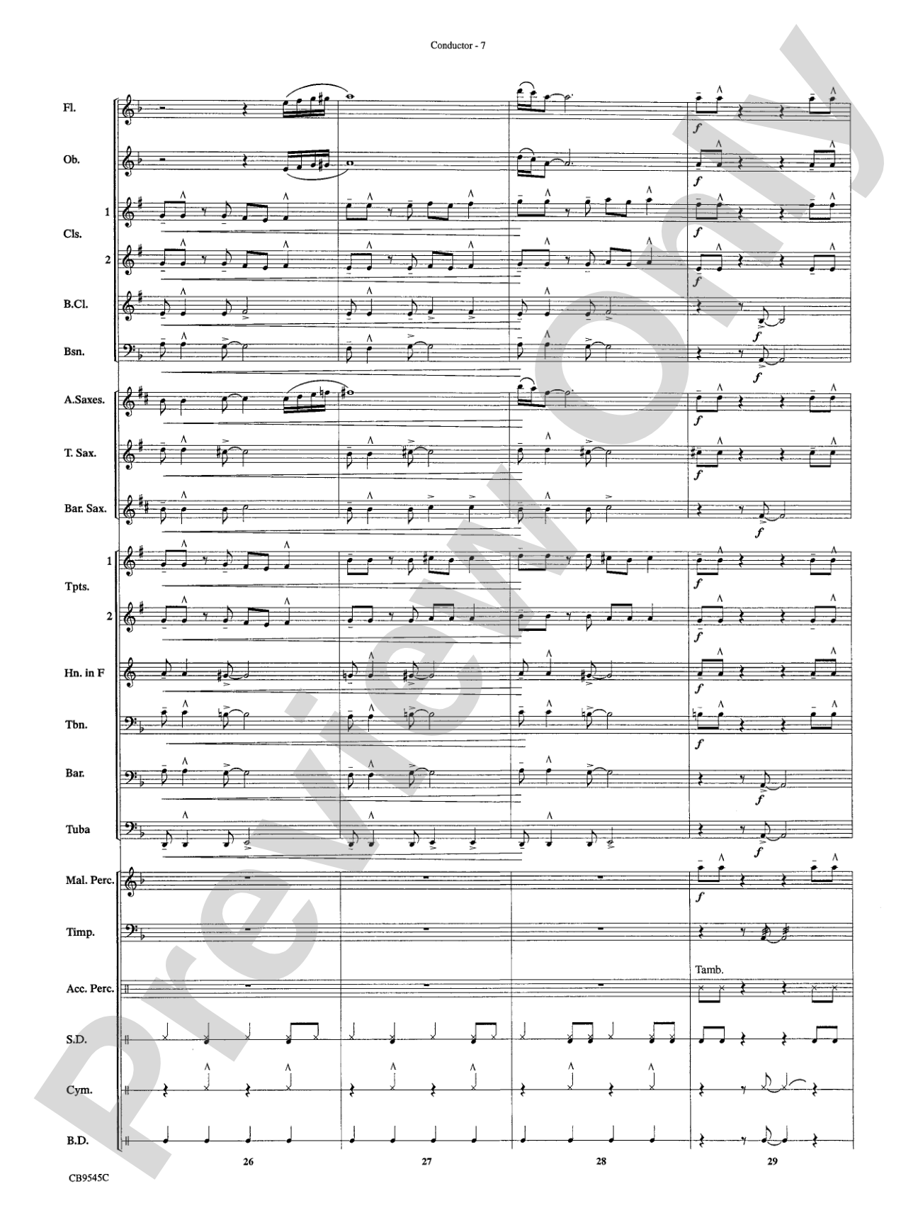 James Bond Returns: Concert Band Conductor Score & Parts