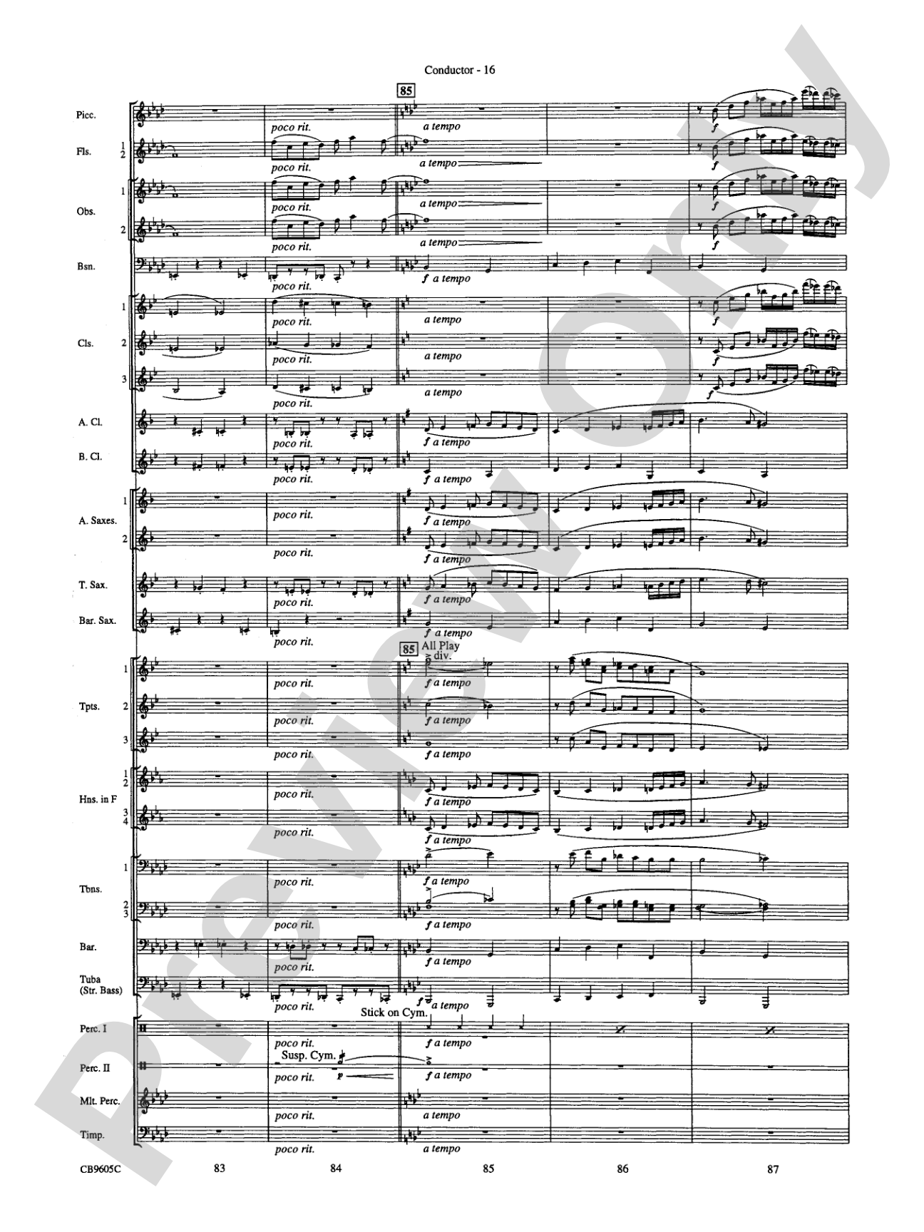 The Symphonic Gershwin: Concert Band Conductor Score & Parts