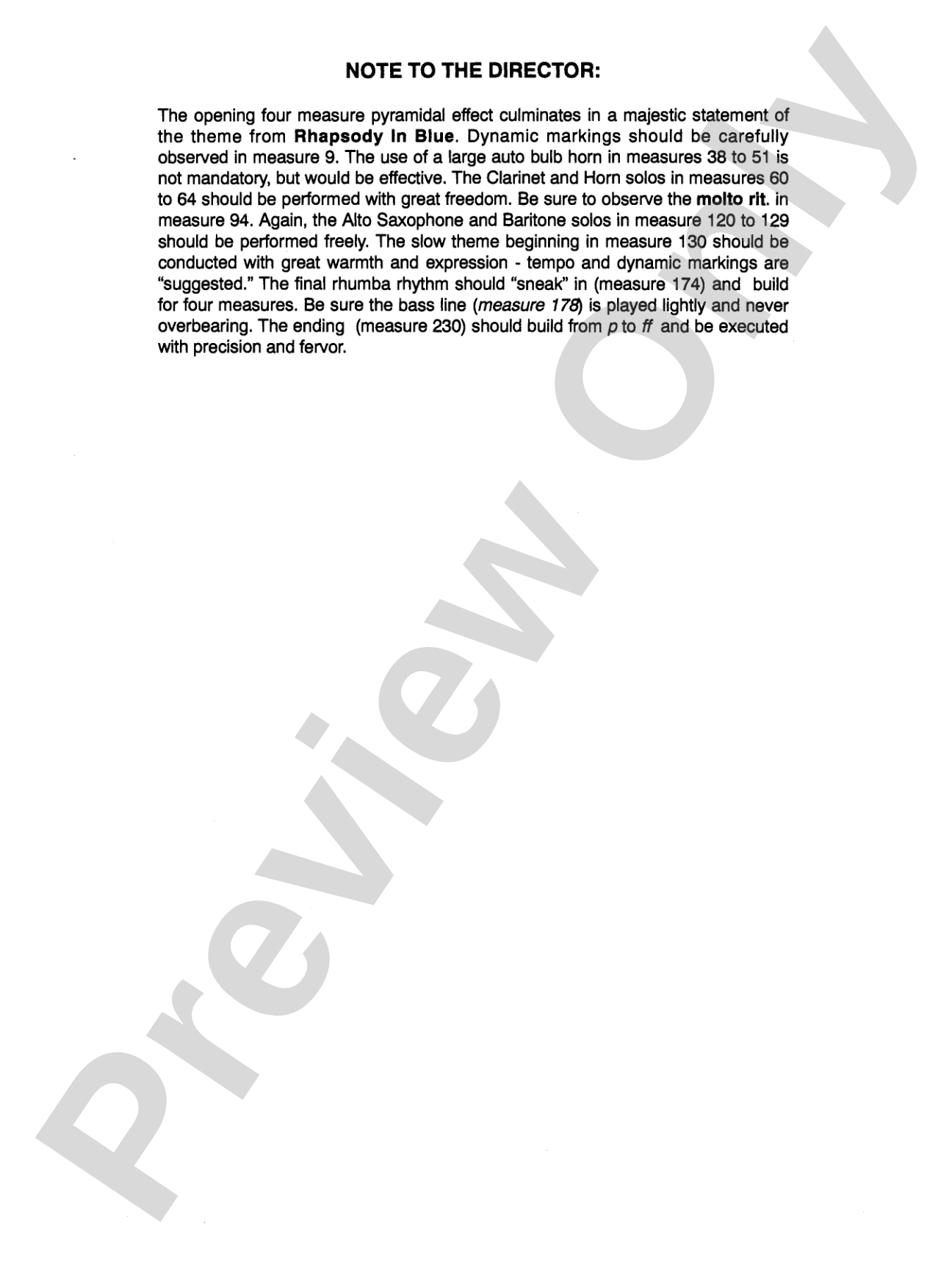 The Symphonic Gershwin: Concert Band Conductor Score & Parts