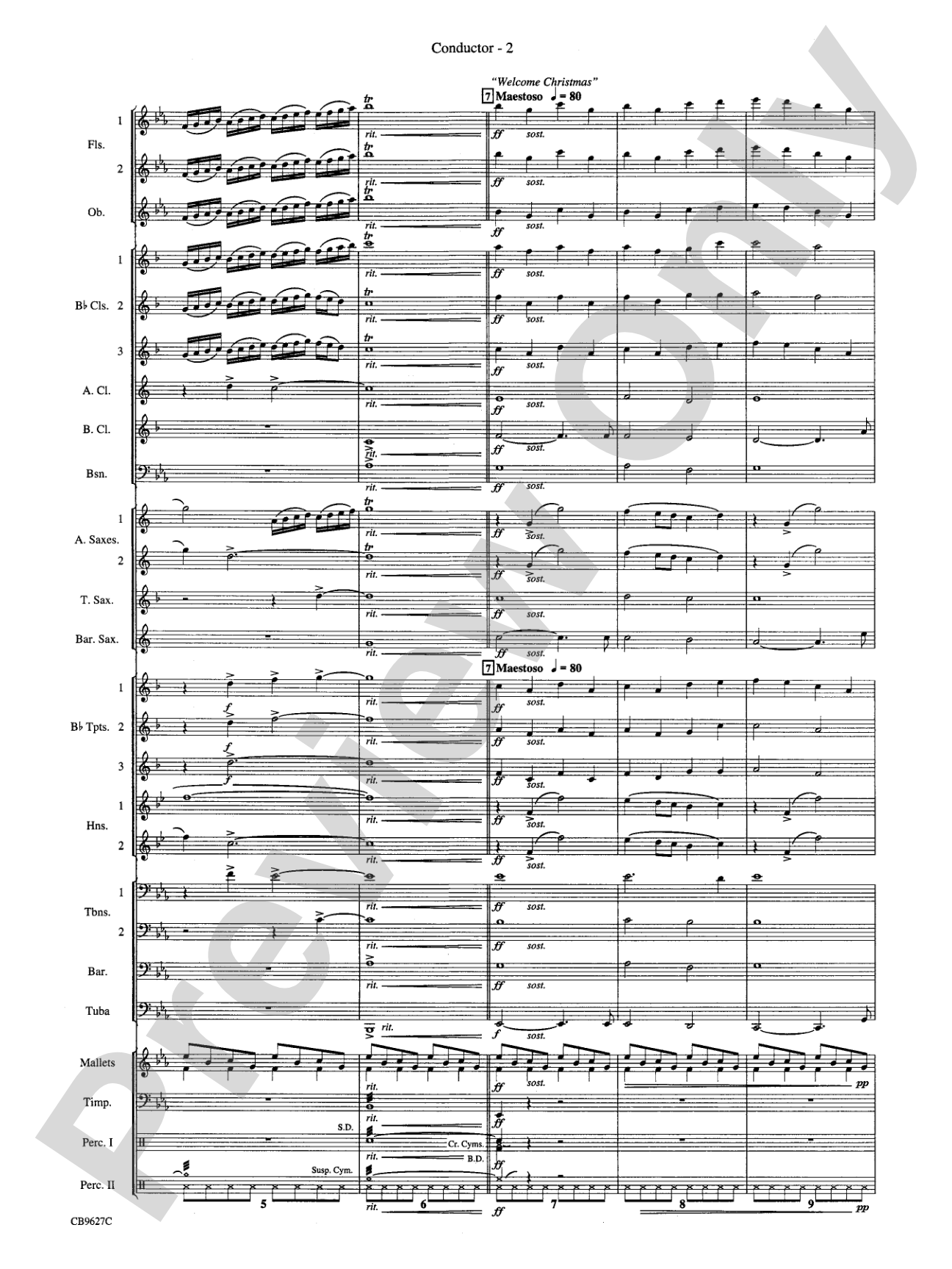 How the Grinch Stole Christmas: Concert Band Conductor Score & Parts