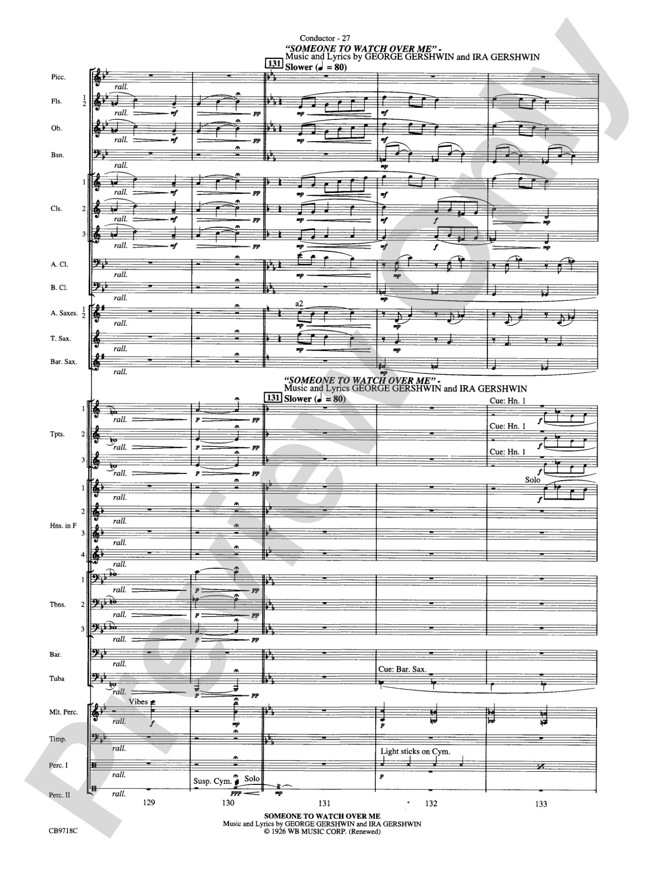 Gershwin! (Medley): Concert Band Conductor Score & Parts