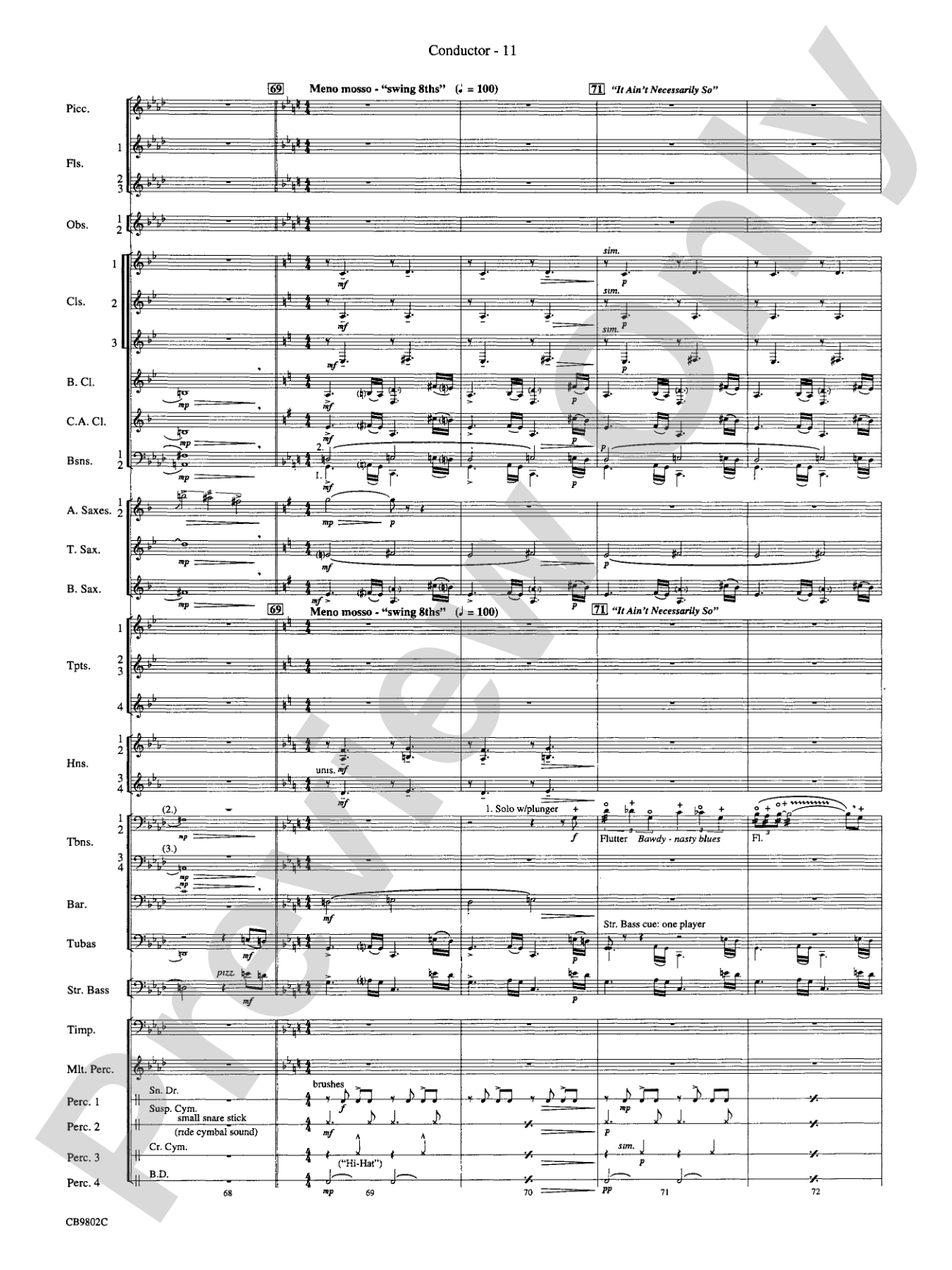 Porgy and Bess® (Medley): Concert Band Conductor Score & Parts