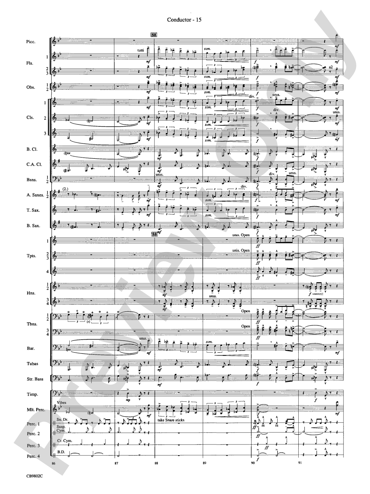 Porgy and Bess® (Medley): Concert Band Conductor Score & Parts