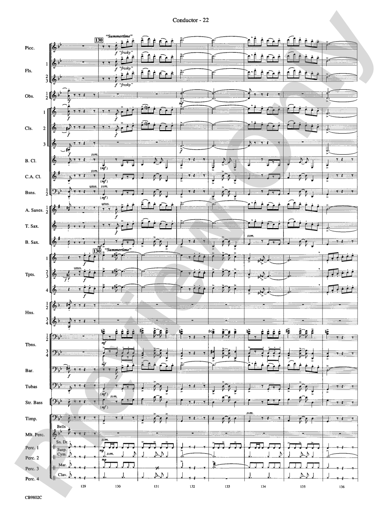 Porgy and Bess® (Medley): Concert Band Conductor Score & Parts