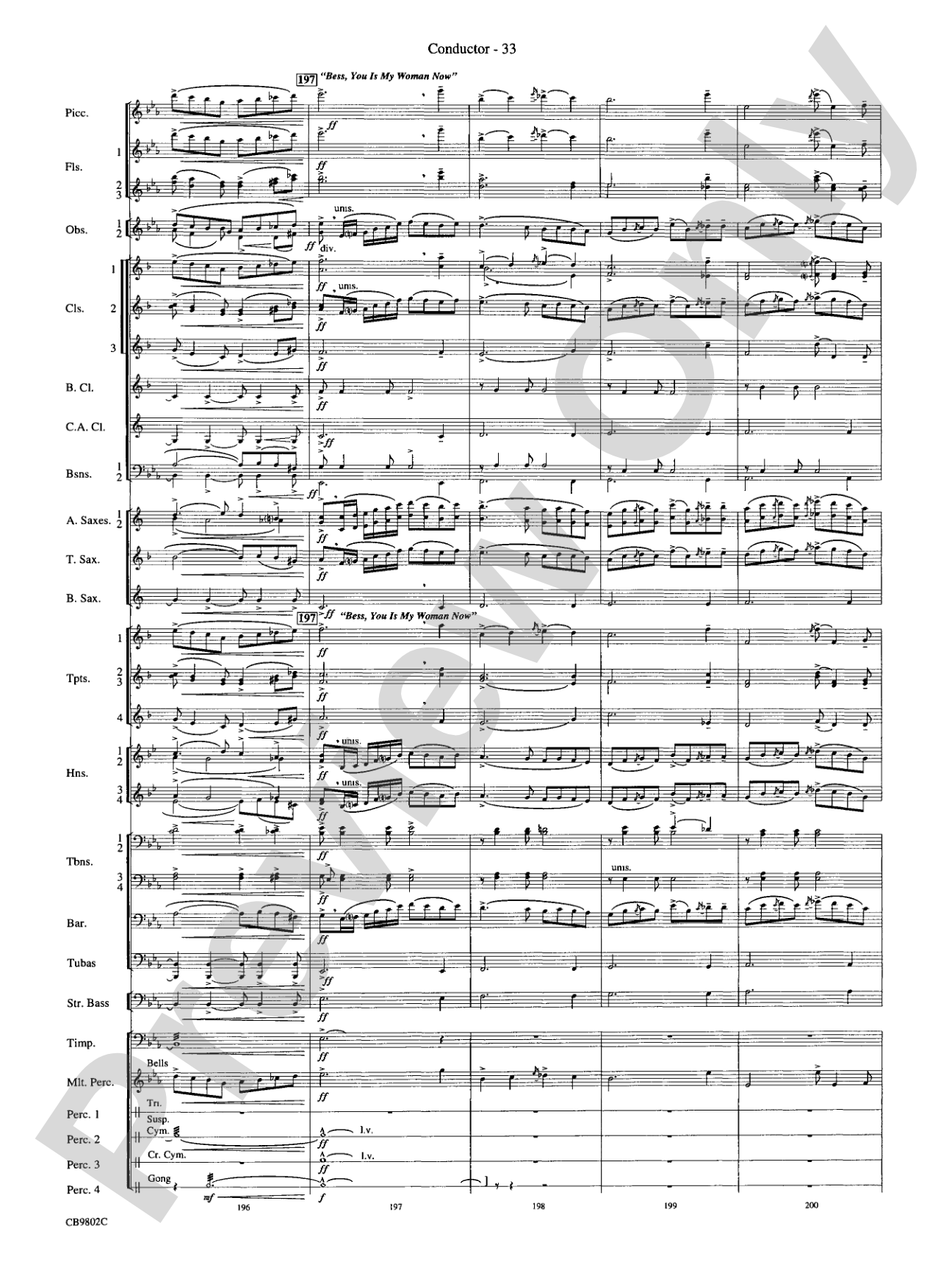 Porgy and Bess® (Medley): Concert Band Conductor Score & Parts