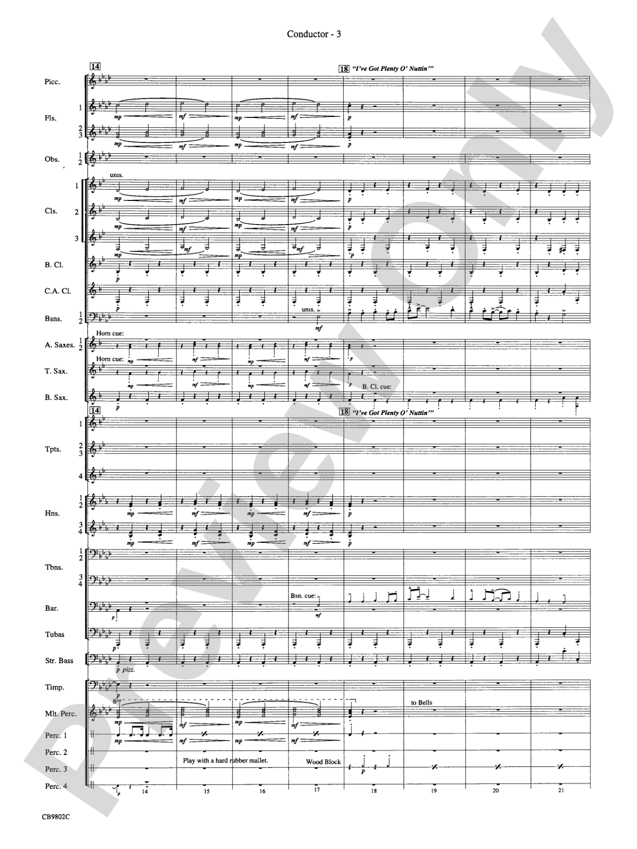 Porgy and Bess® (Medley): Concert Band Conductor Score & Parts