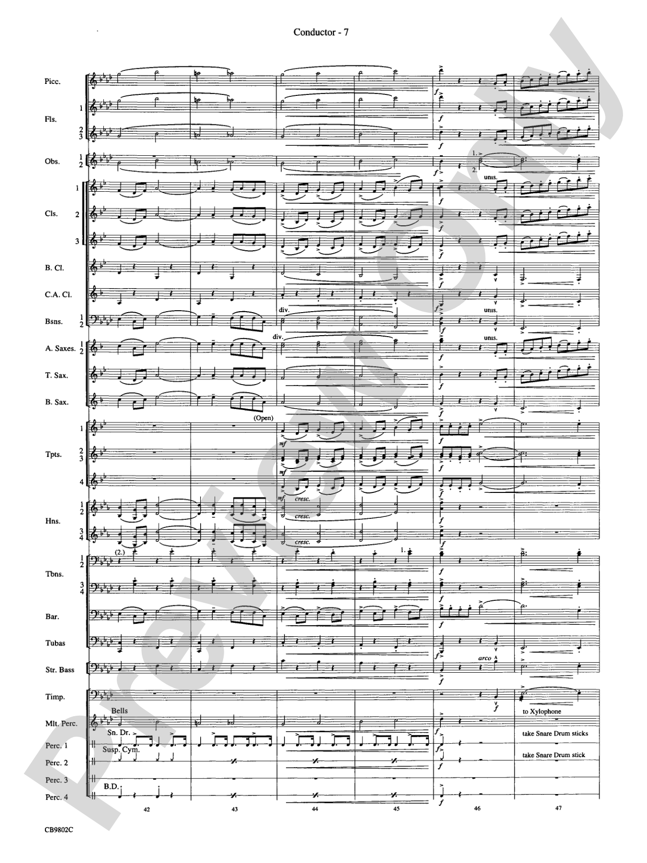 Porgy and Bess® (Medley): Concert Band Conductor Score & Parts