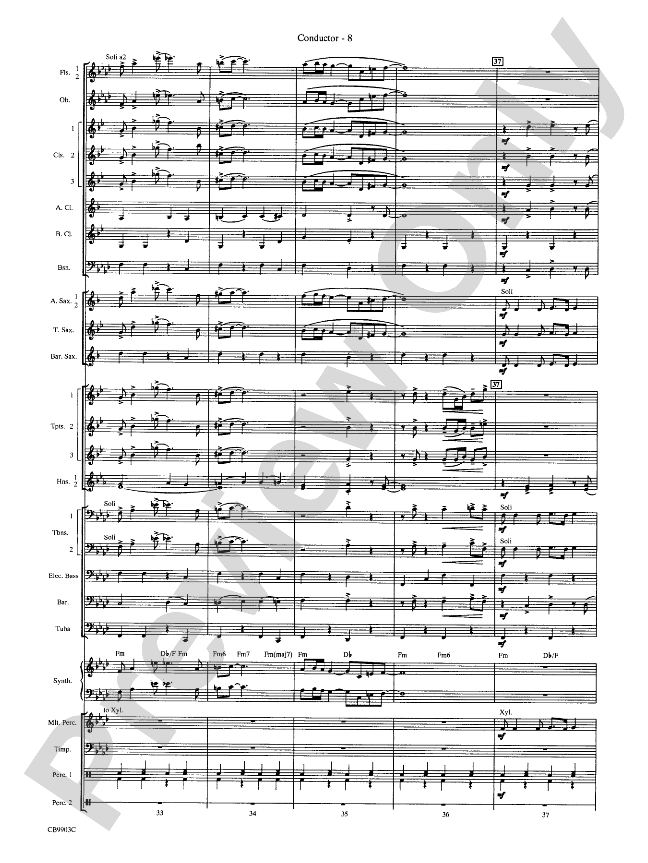 007 -- A James Bond Medley: Concert Band Conductor Score & Parts