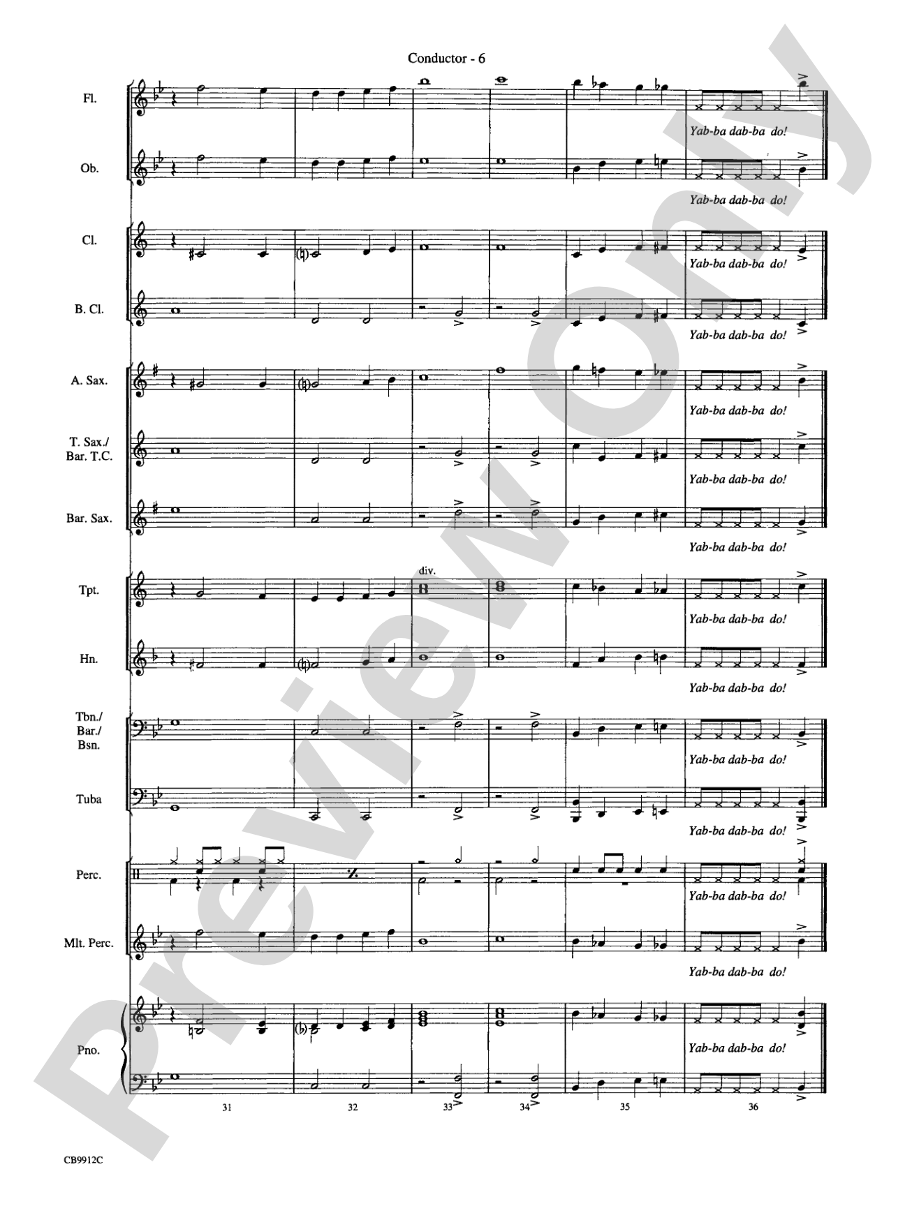 The Flintstones Meet the Jetsons: Concert Band Conductor Score & Parts