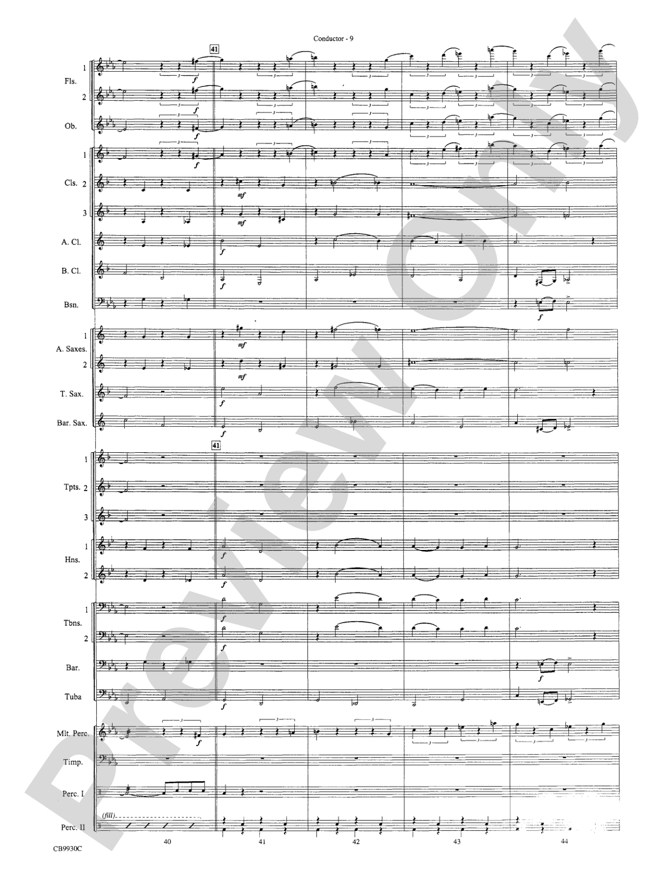 The Pink Panther Meets the Flintstones: Concert Band Conductor Score & Parts