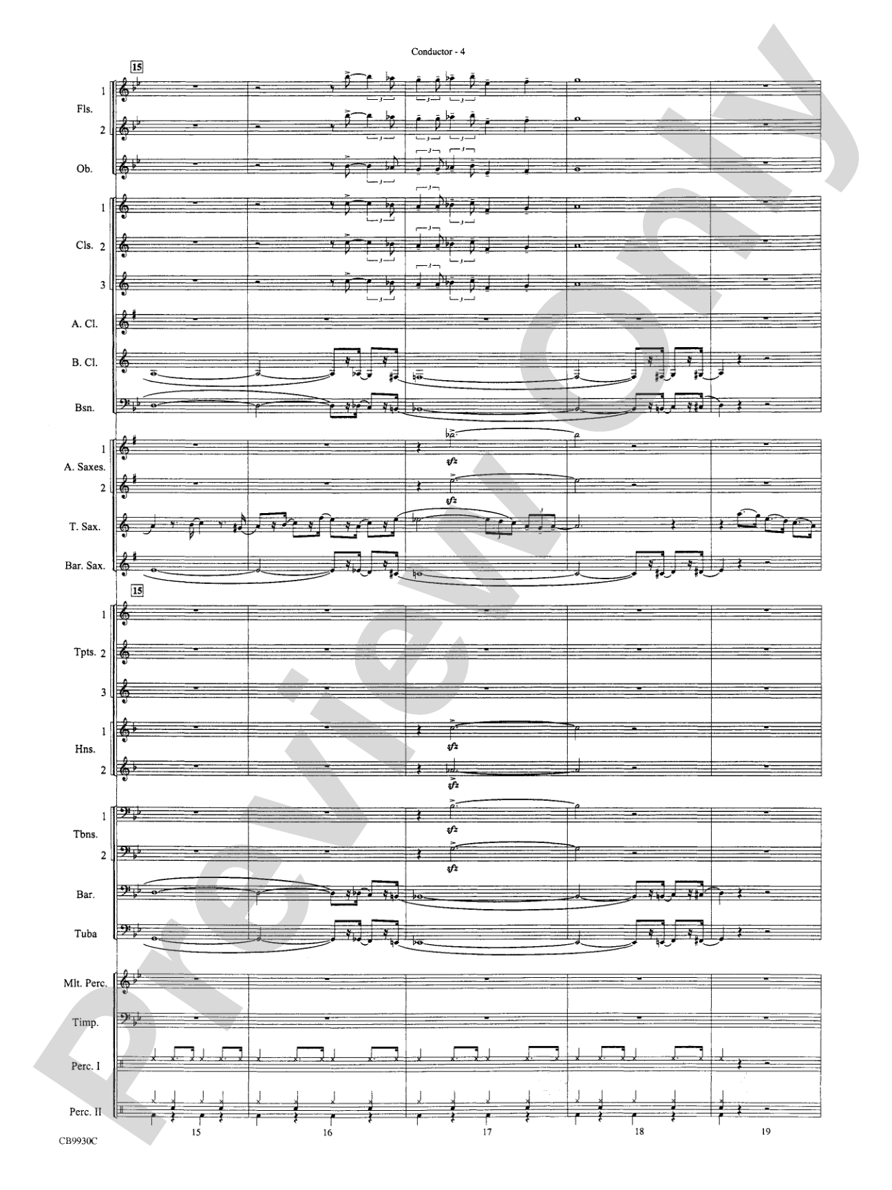 The Pink Panther Meets the Flintstones: Concert Band Conductor Score & Parts