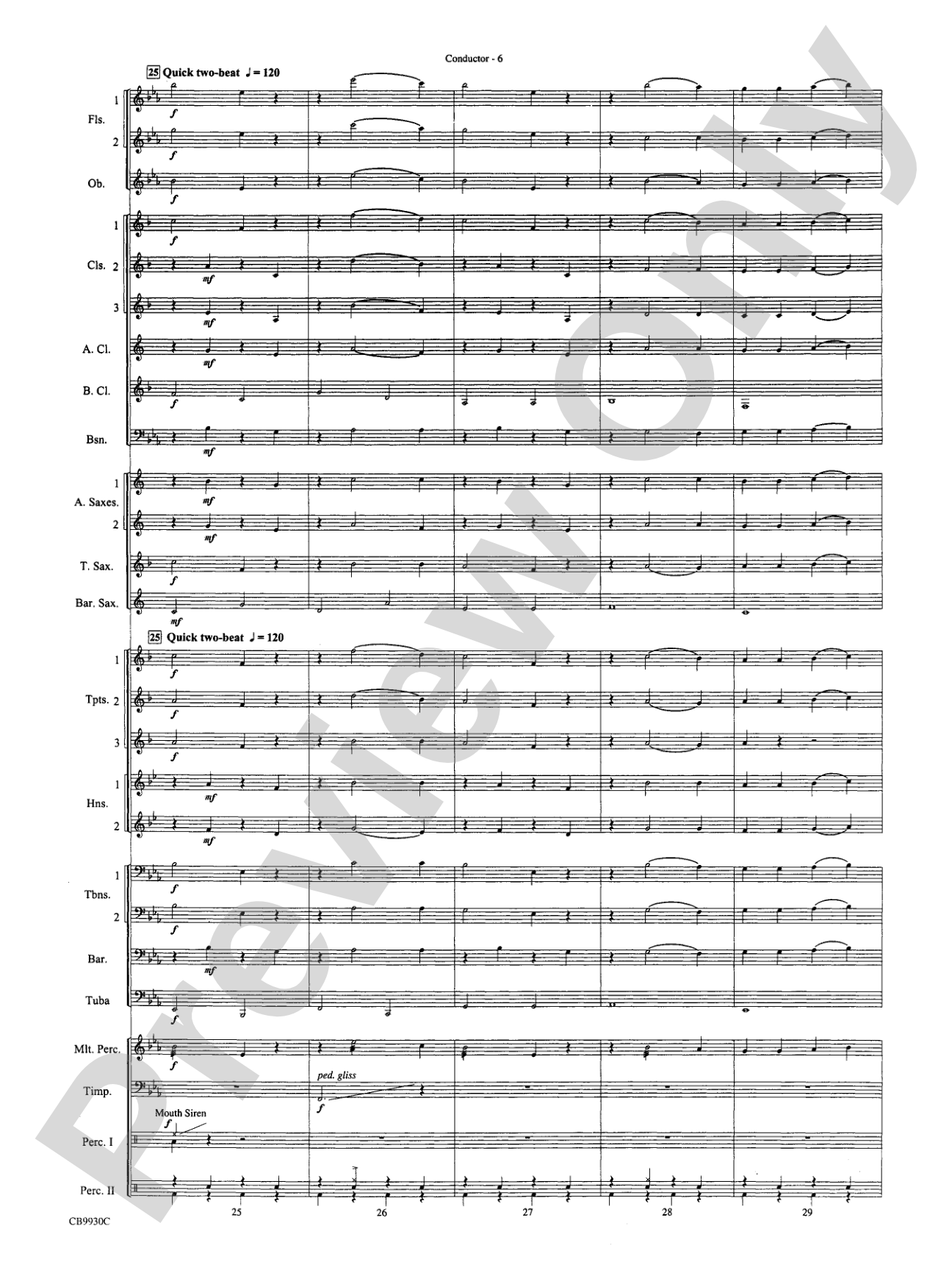 The Pink Panther Meets the Flintstones: Concert Band Conductor Score & Parts