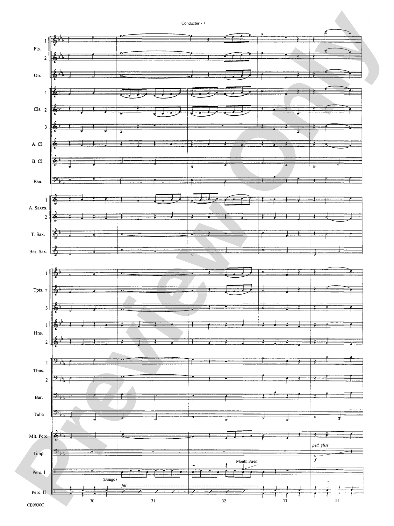 The Pink Panther Meets the Flintstones: Concert Band Conductor Score & Parts