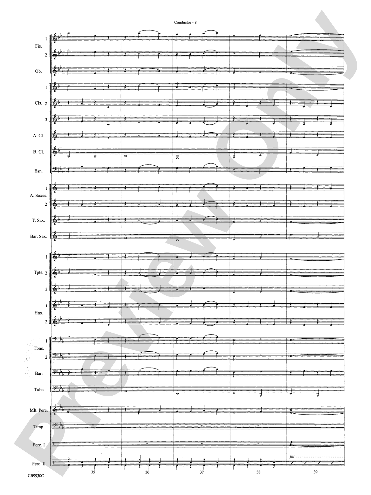 The Pink Panther Meets the Flintstones: Concert Band Conductor Score & Parts