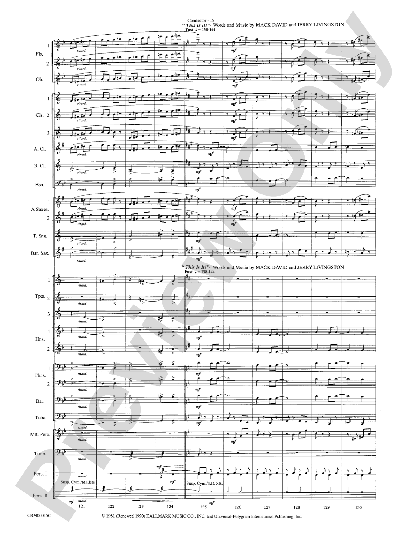 Cartoon Carnival (Medley): Concert Band Conductor Score & Parts