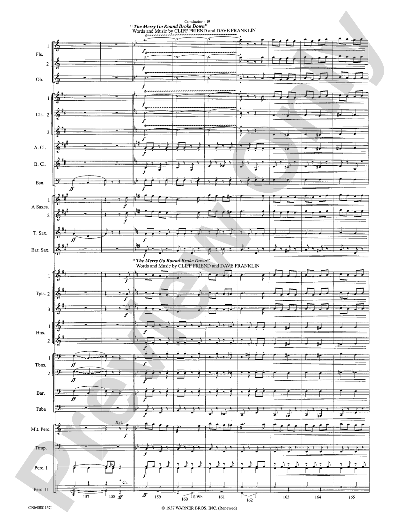 Cartoon Carnival (Medley): Concert Band Conductor Score & Parts