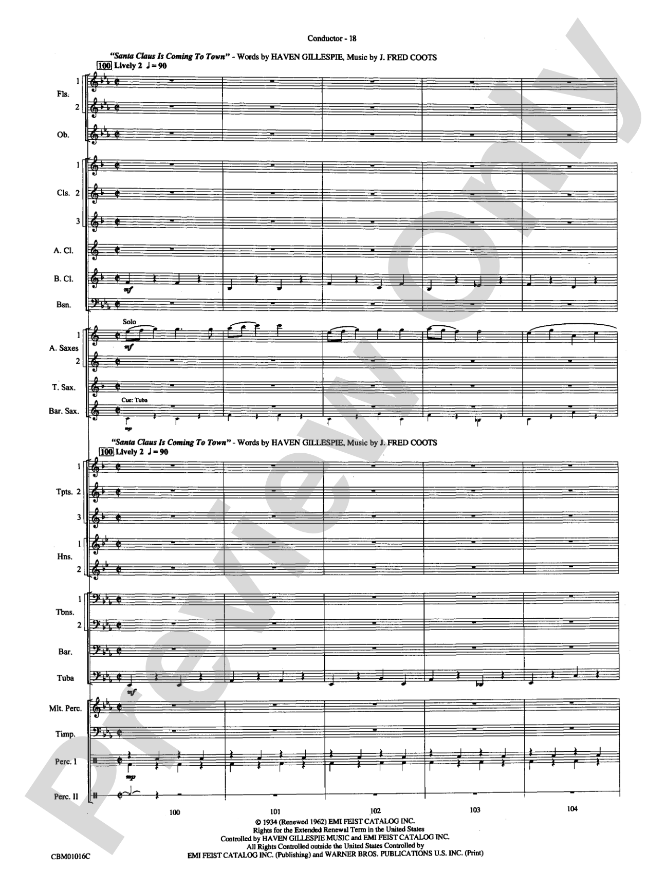 Christmas Fantastique (Medley): Concert Band Conductor Score & Parts